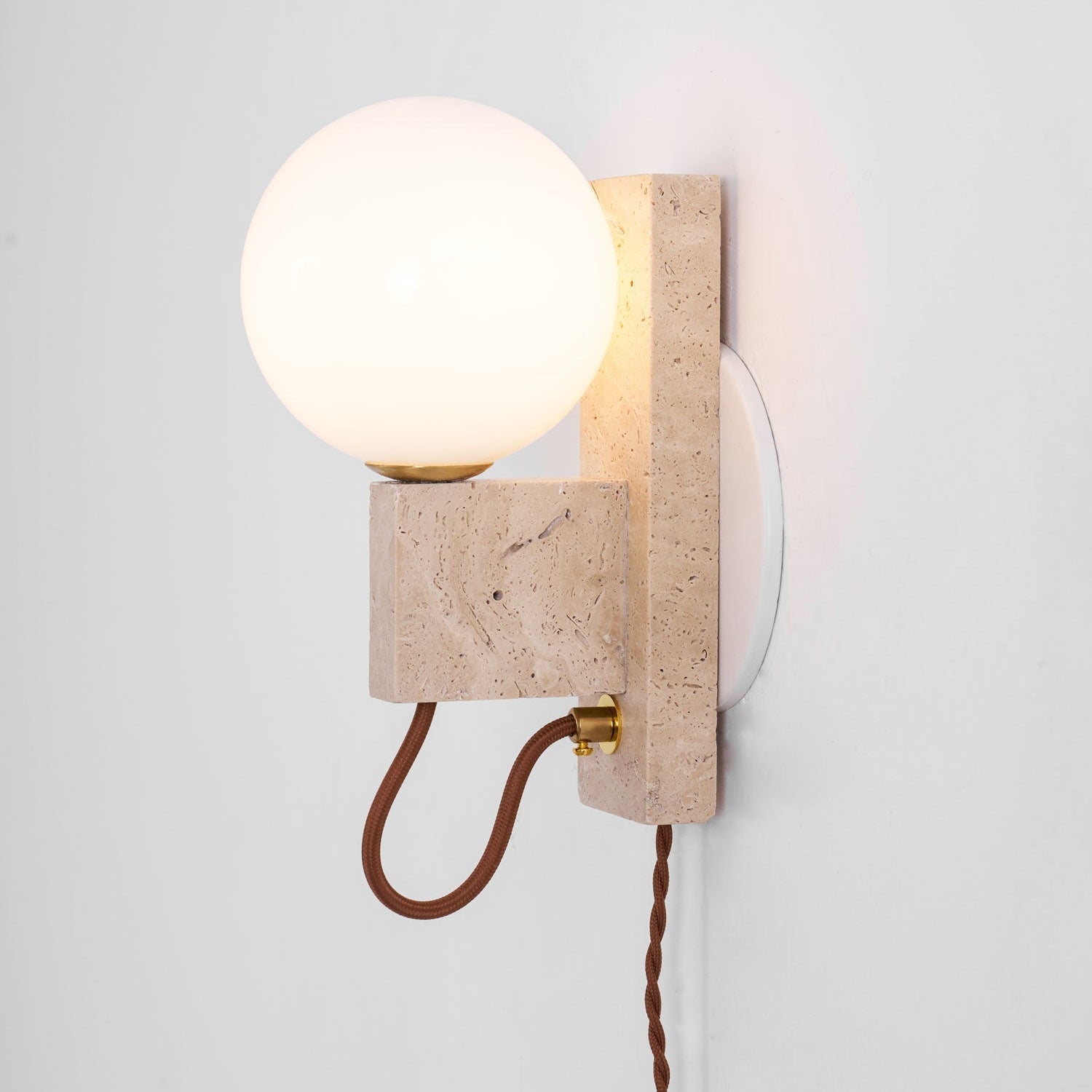 Telisno Travertijnen Wandlamp