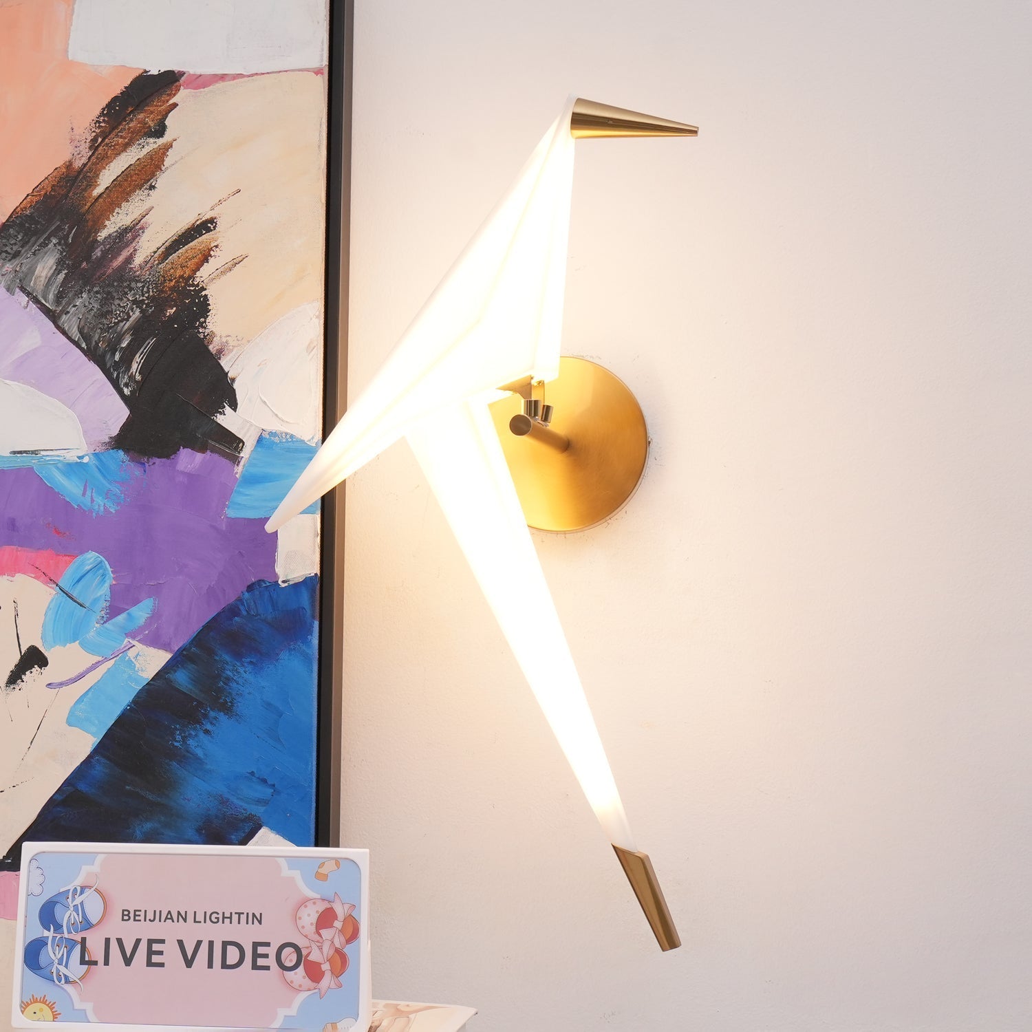 Kraanvogel Wandlamp