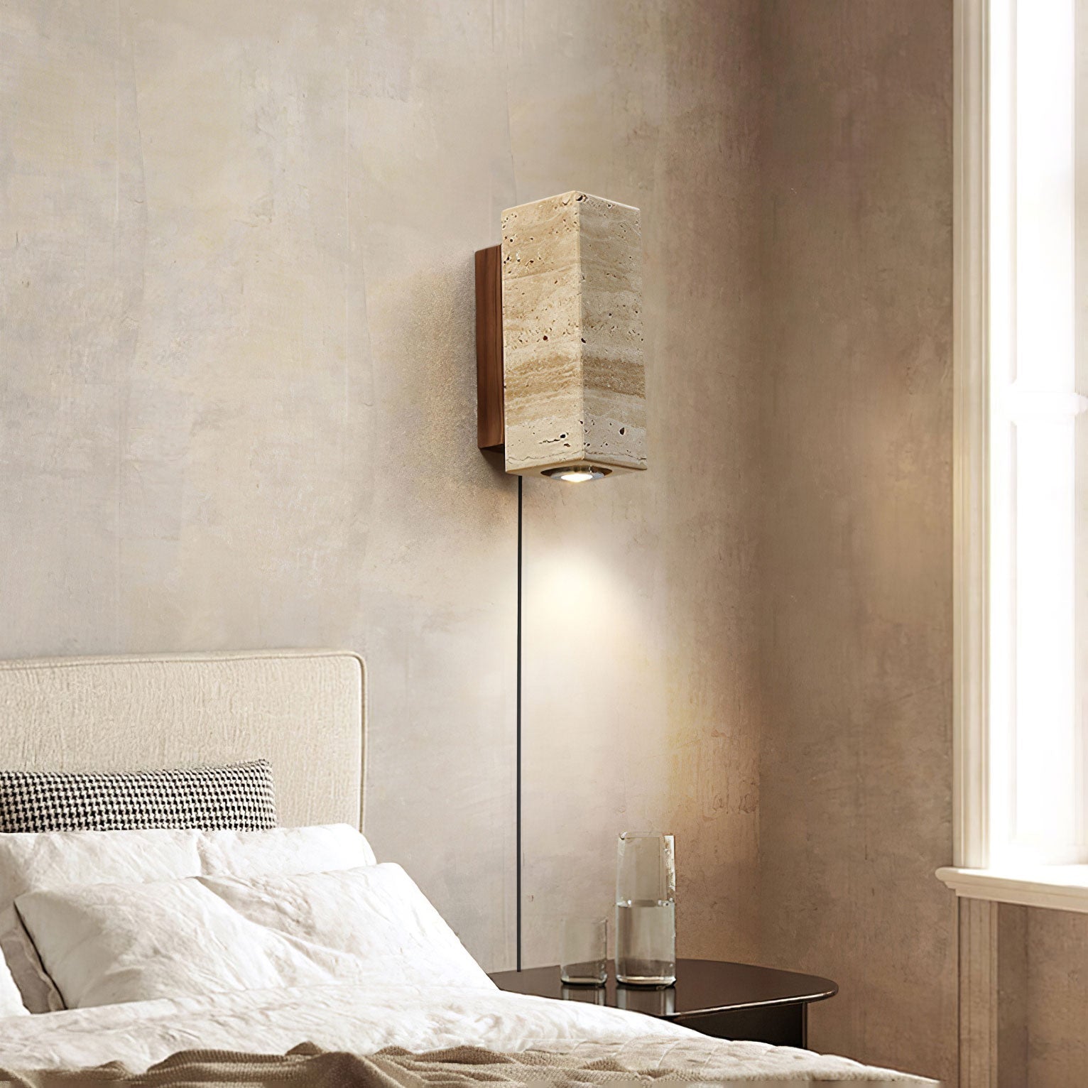 Belon Travertijnen Wandlamp