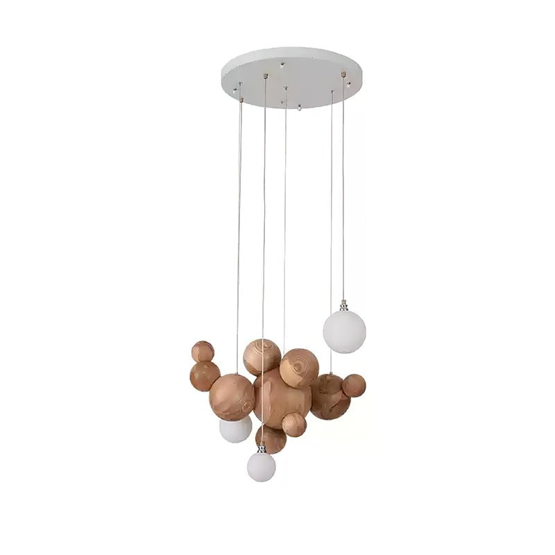 Beo Houten Ballen Hanglamp