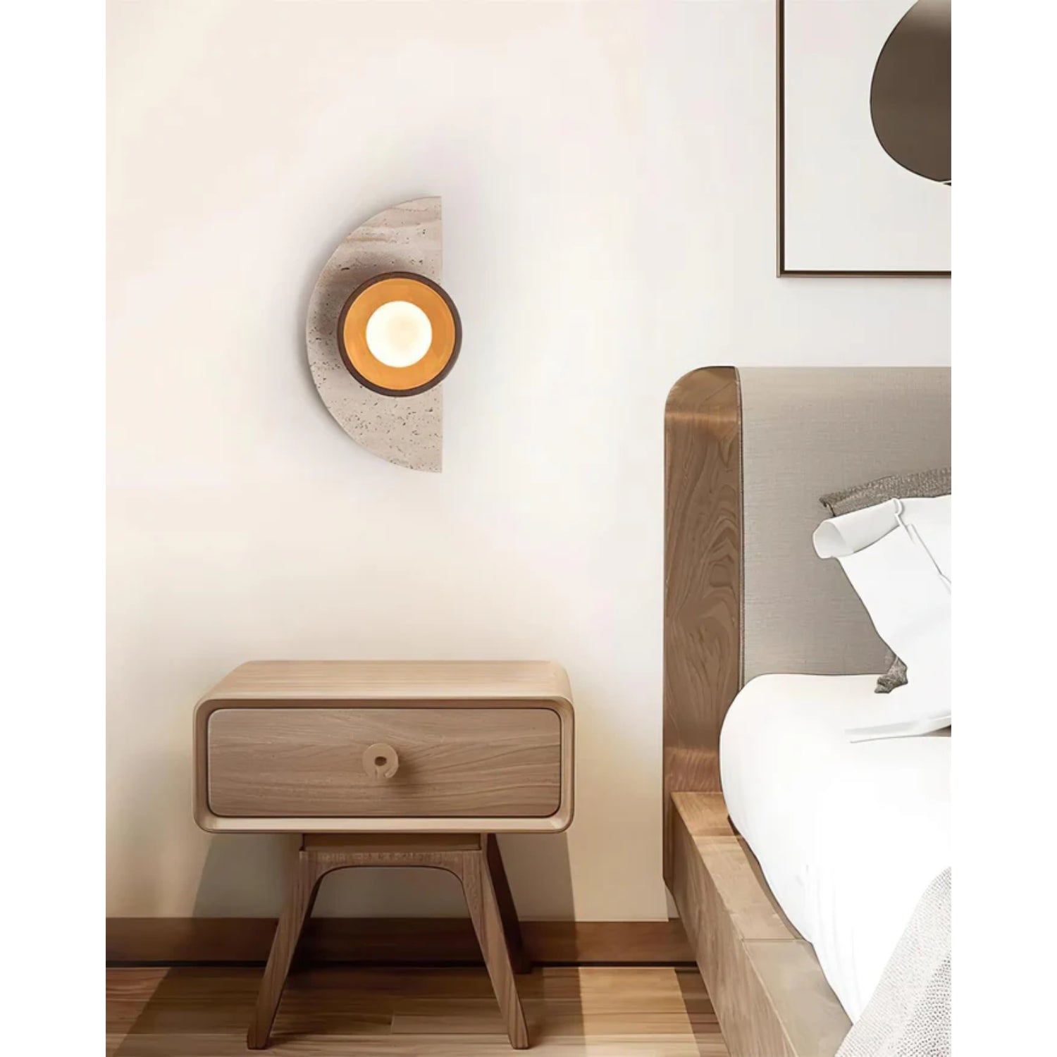 Lerbaze Natuursteen Wandlamp