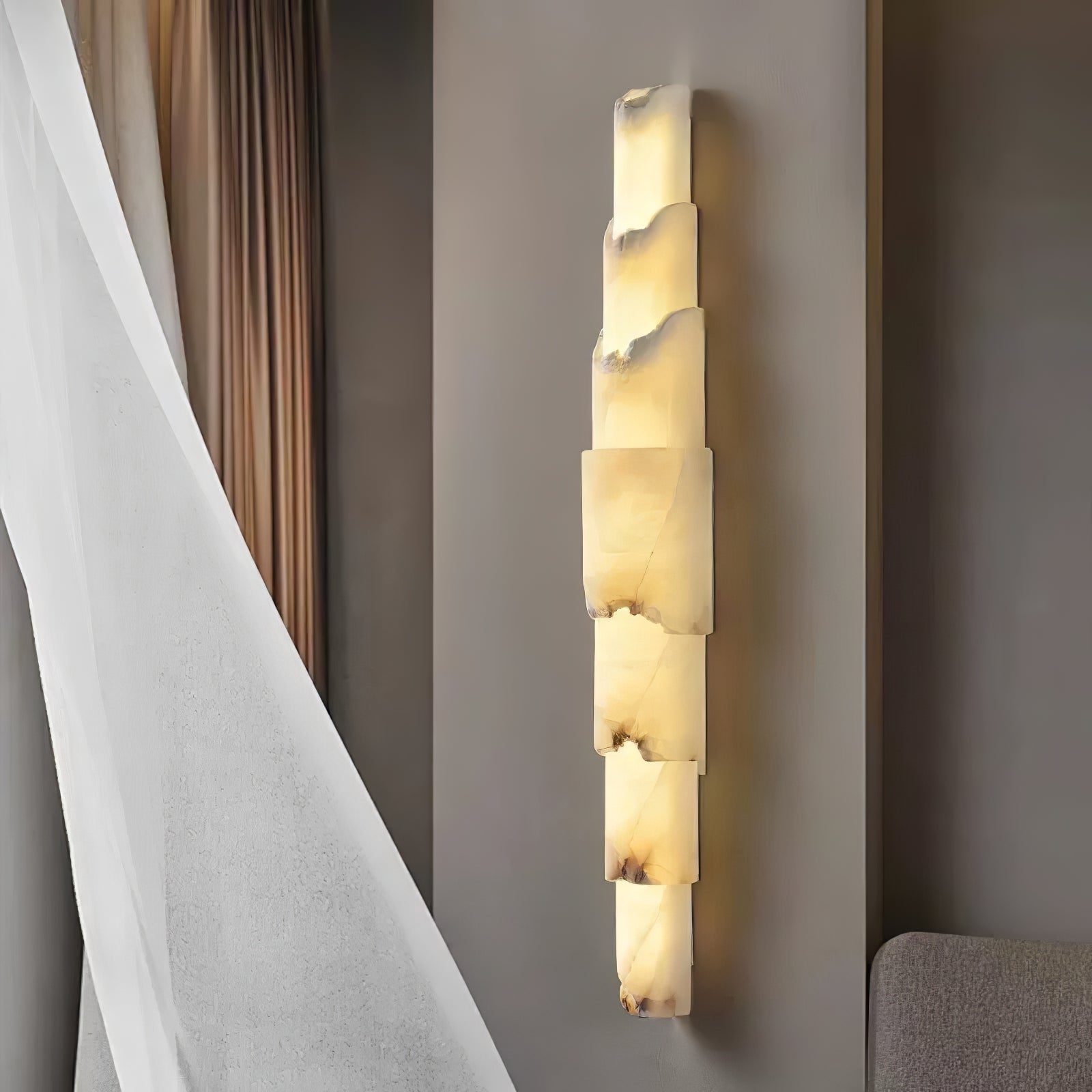 Temiyzo Gelaagde Albasten Wandlamp