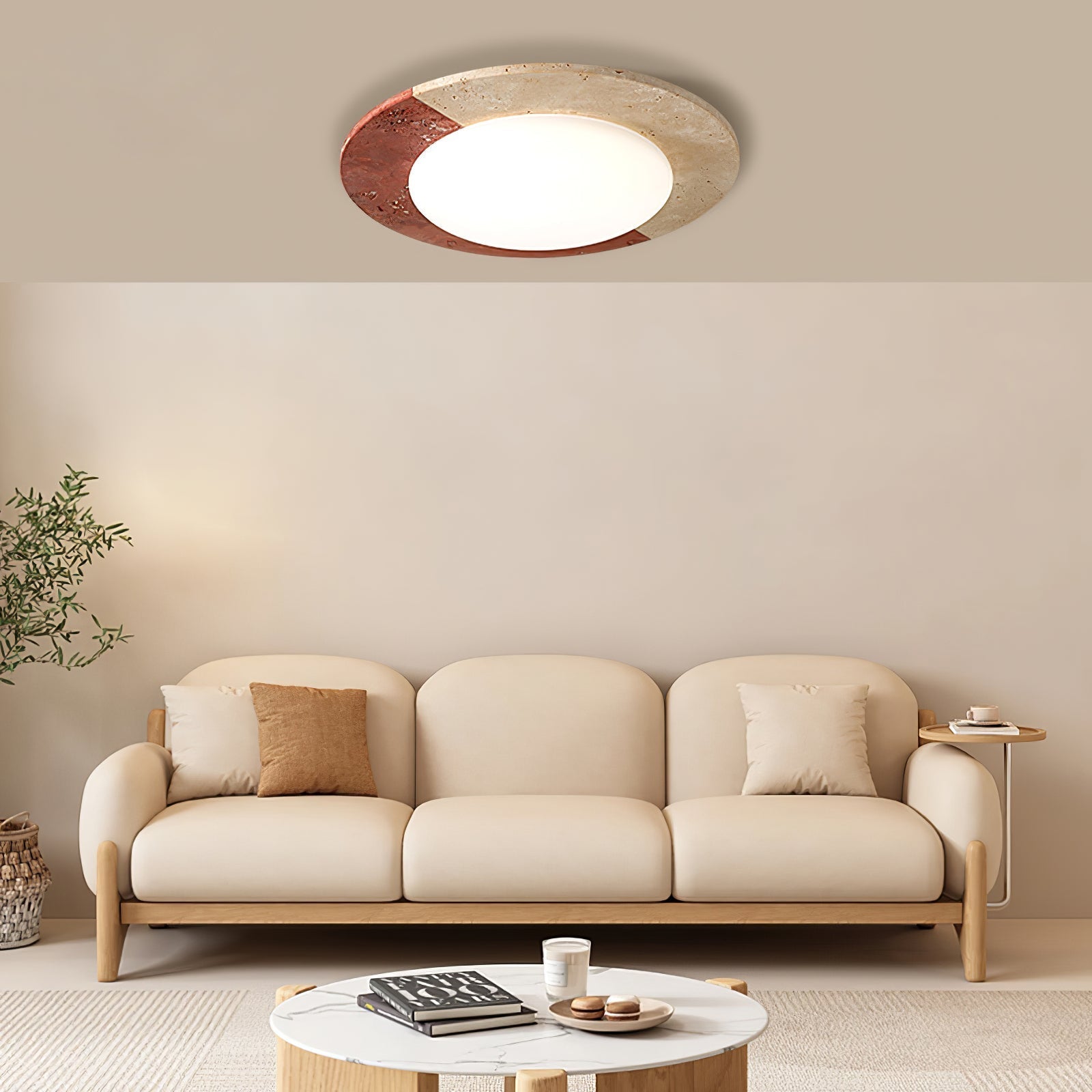 Cemofis Travertijn Plafondlamp