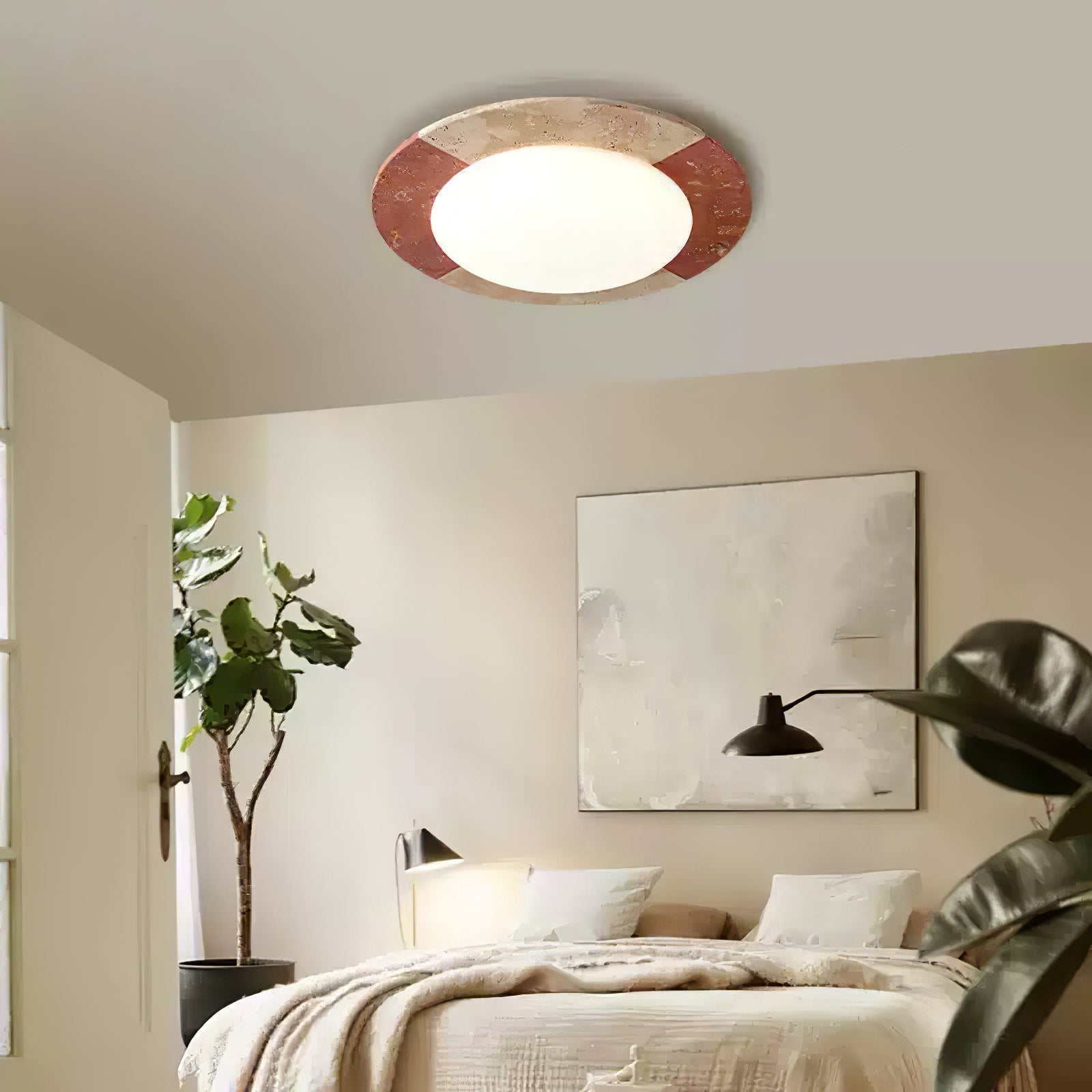 Cemofis Travertijn Plafondlamp
