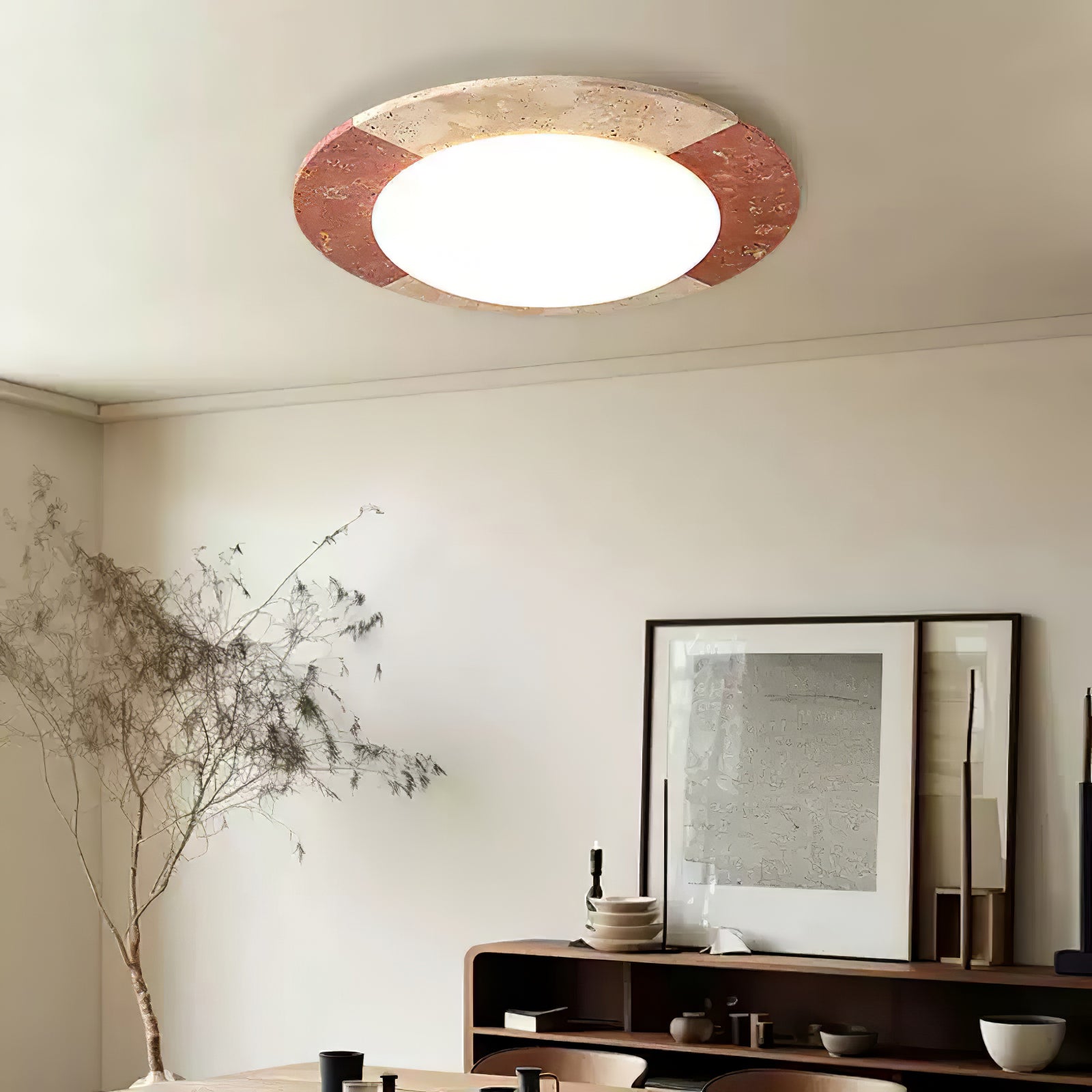 Cemofis Travertijn Plafondlamp