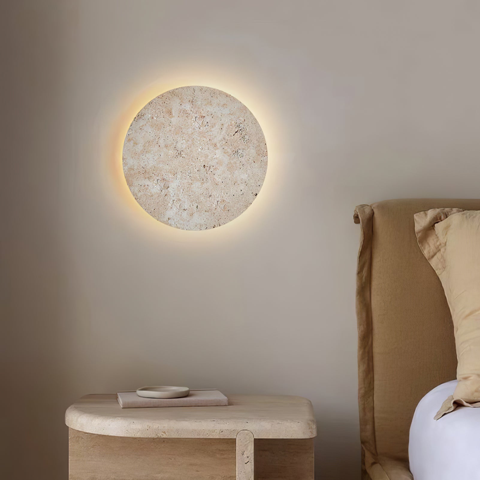 Circlon Travertijnen Wandlamp