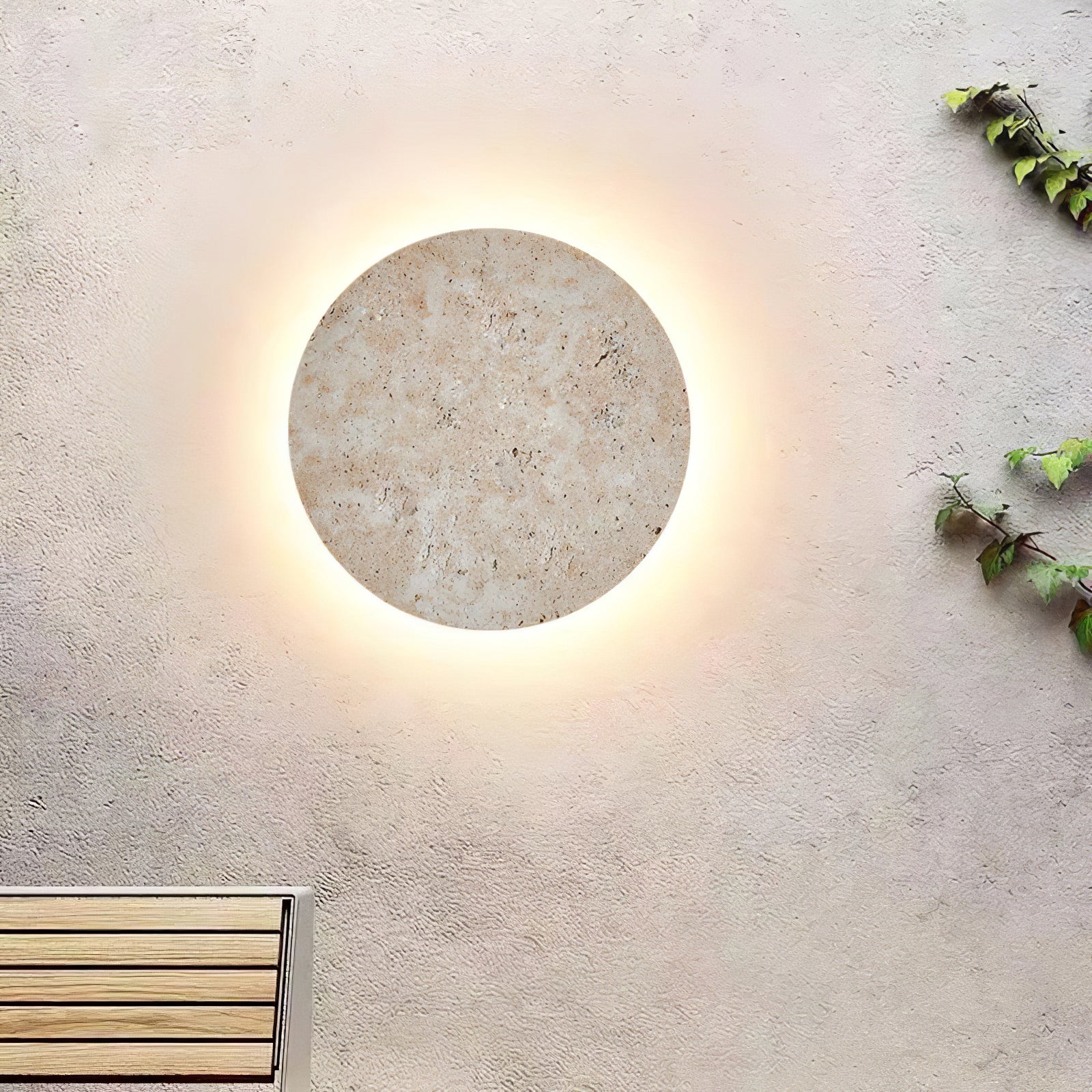 Circlon Travertijnen Wandlamp