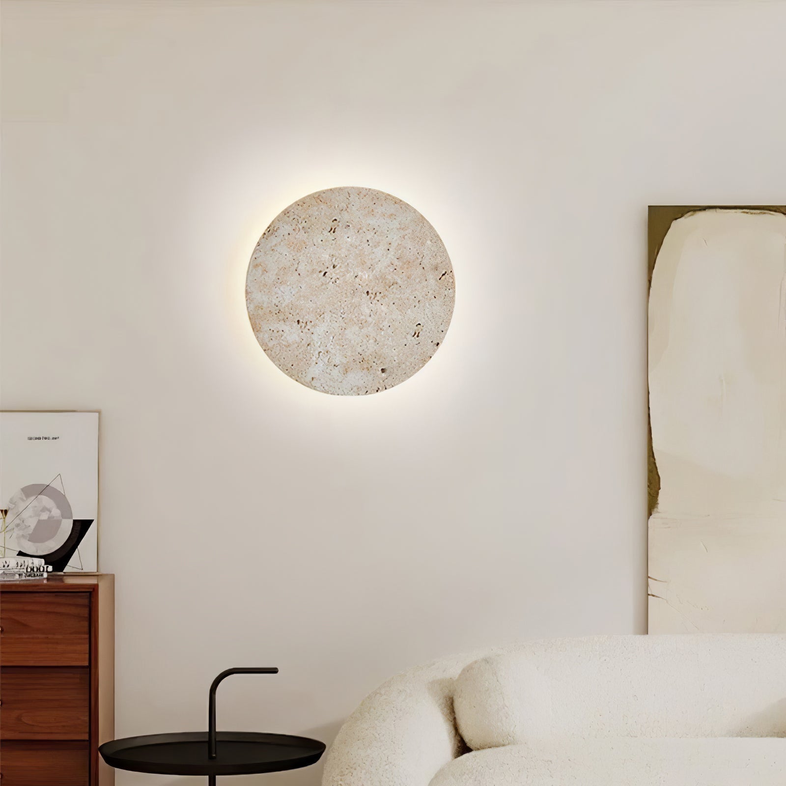 Circlon Travertijnen Wandlamp
