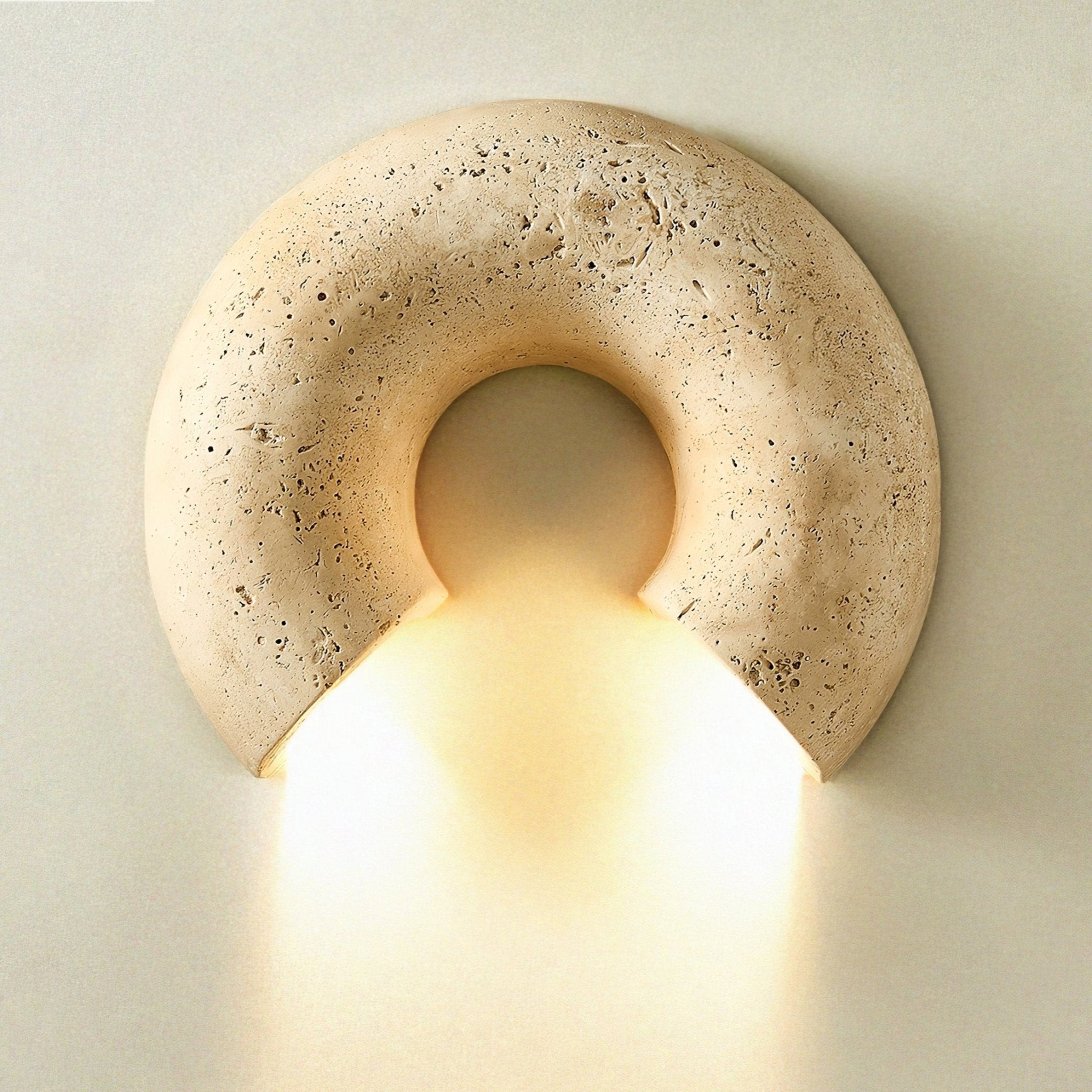 Gebroken Cirkel Natuursteen Wandlamp