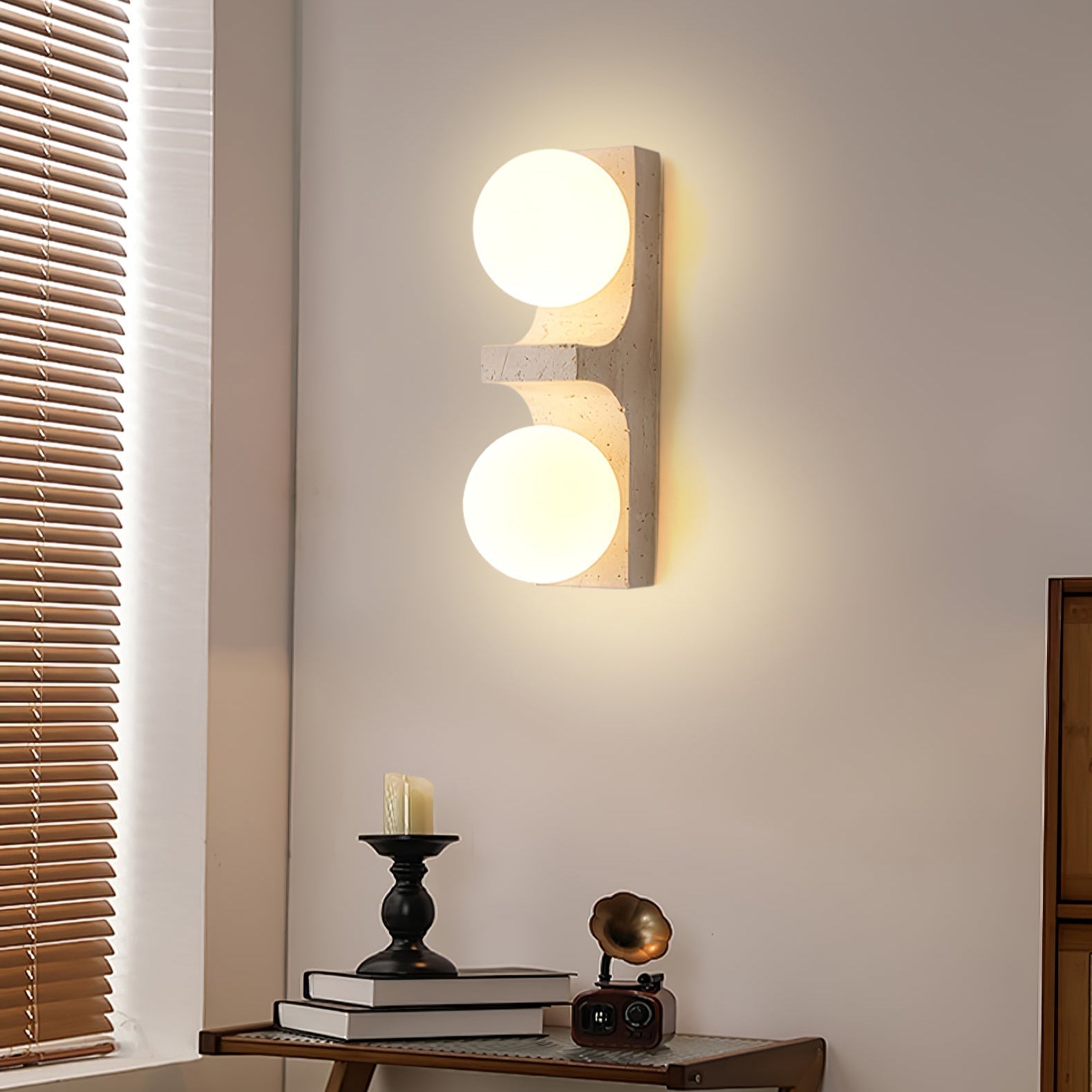 Ceiyra Travertijn Wandlamp
