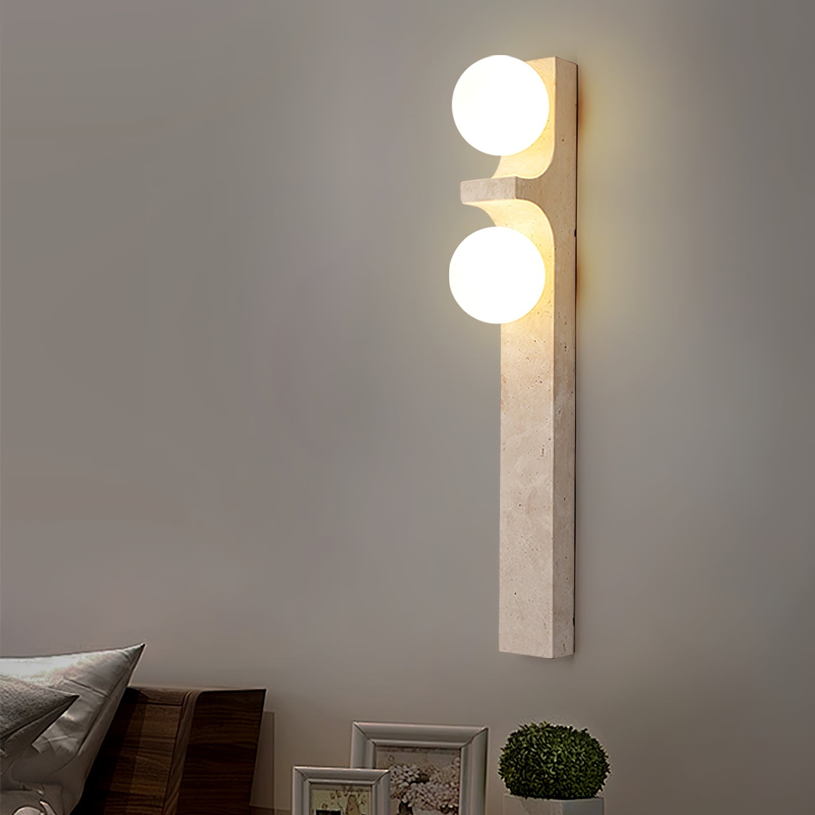 Ceiyra Travertijn Wandlamp