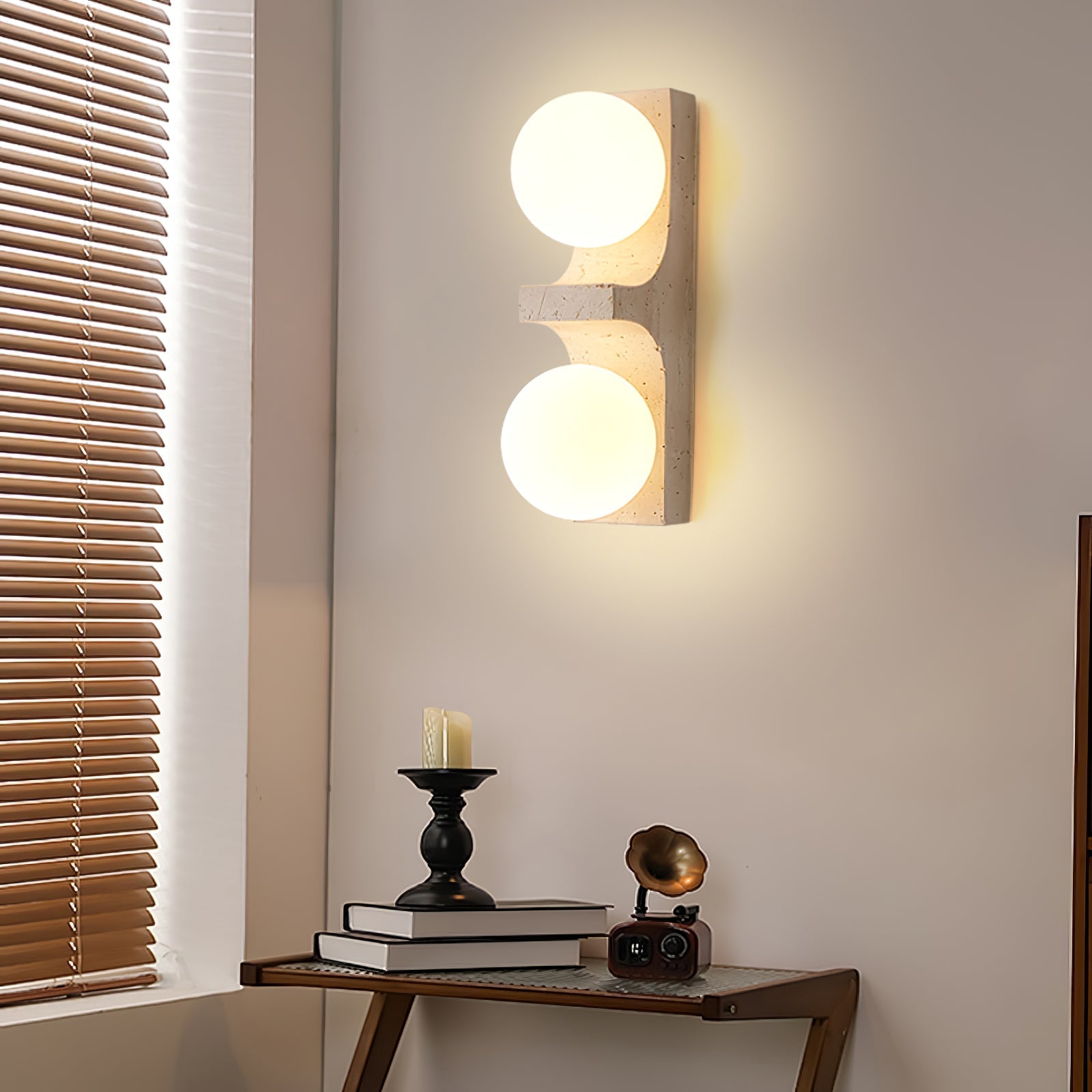 Ceiyra Travertijn Wandlamp