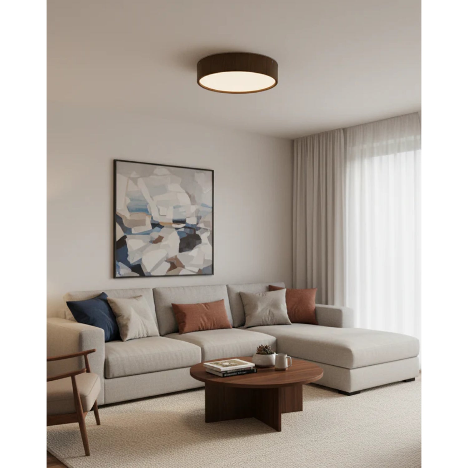 Clazo Houten Japandi Stijl Plafondlamp