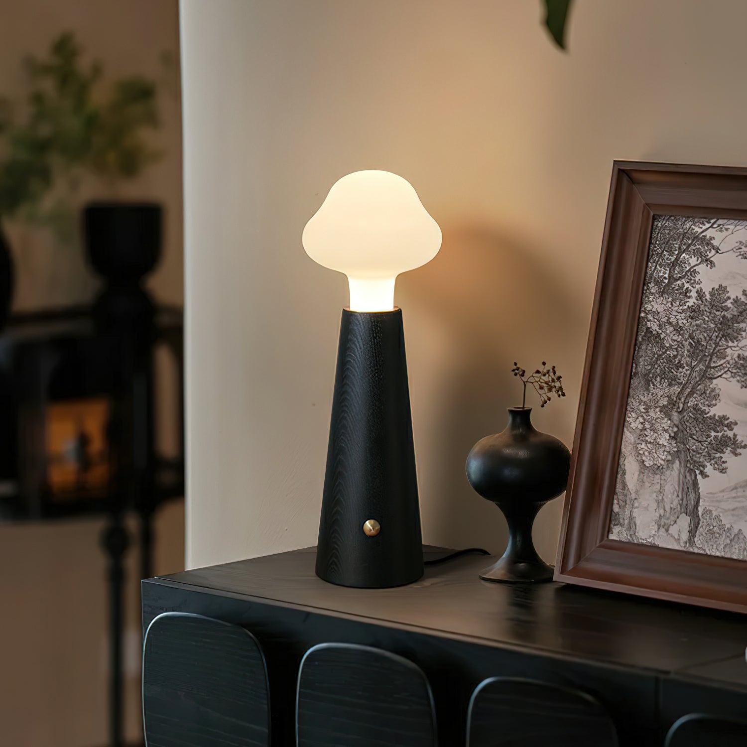 Mooshy Houten Tafellamp