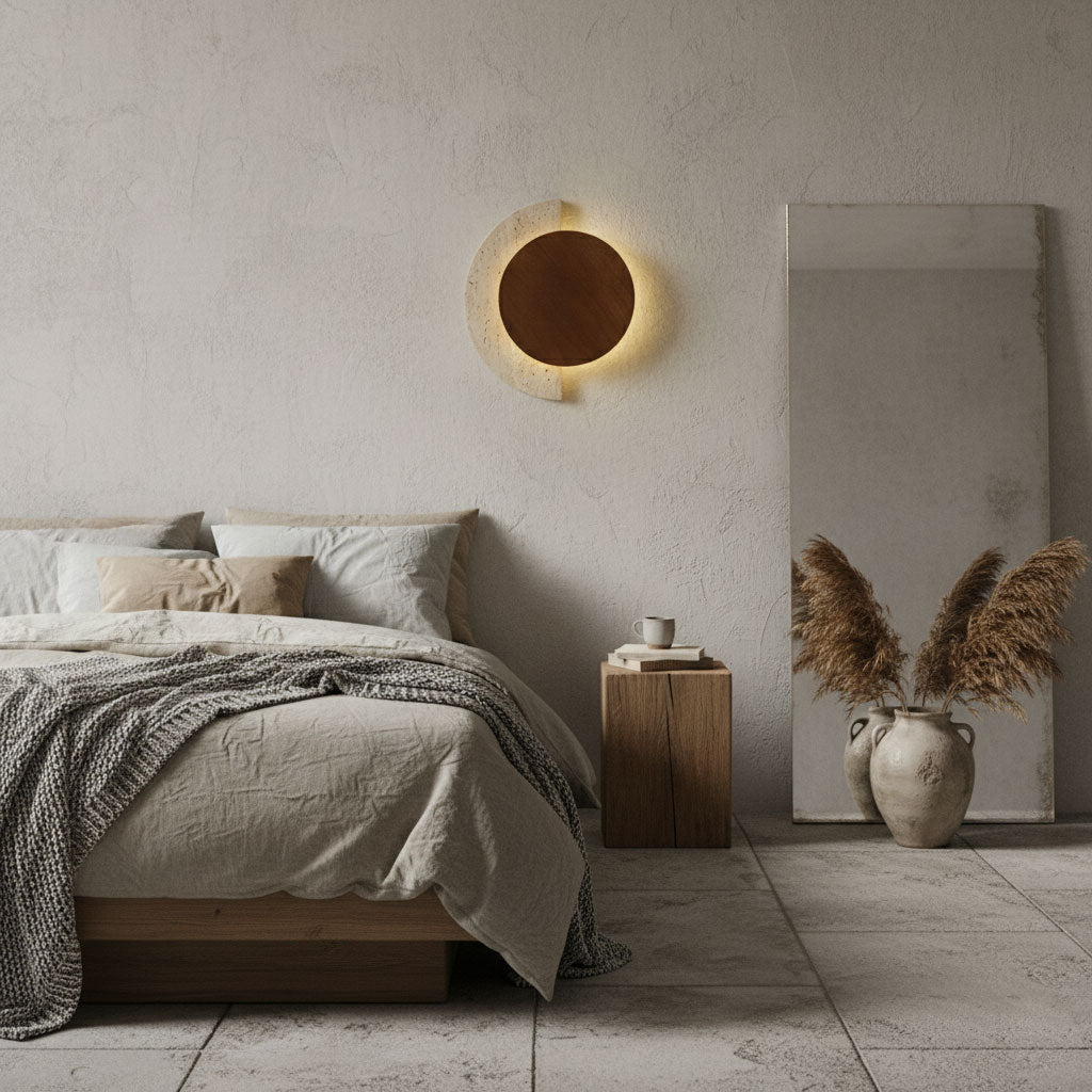 Hesco Travertijnen Wandlamp