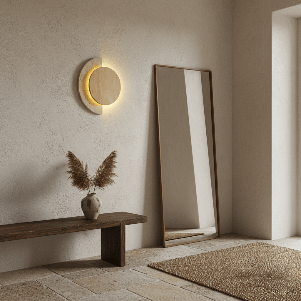 Hesco Travertijnen Wandlamp