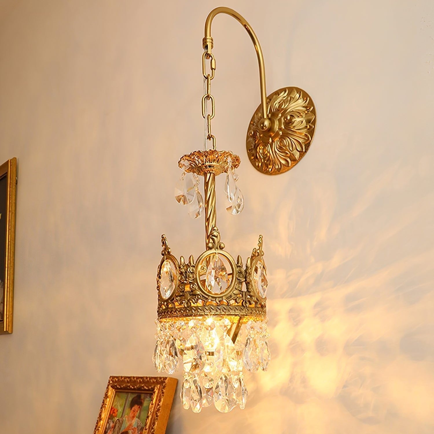 Qelin Kristallen Kroon Wandlamp