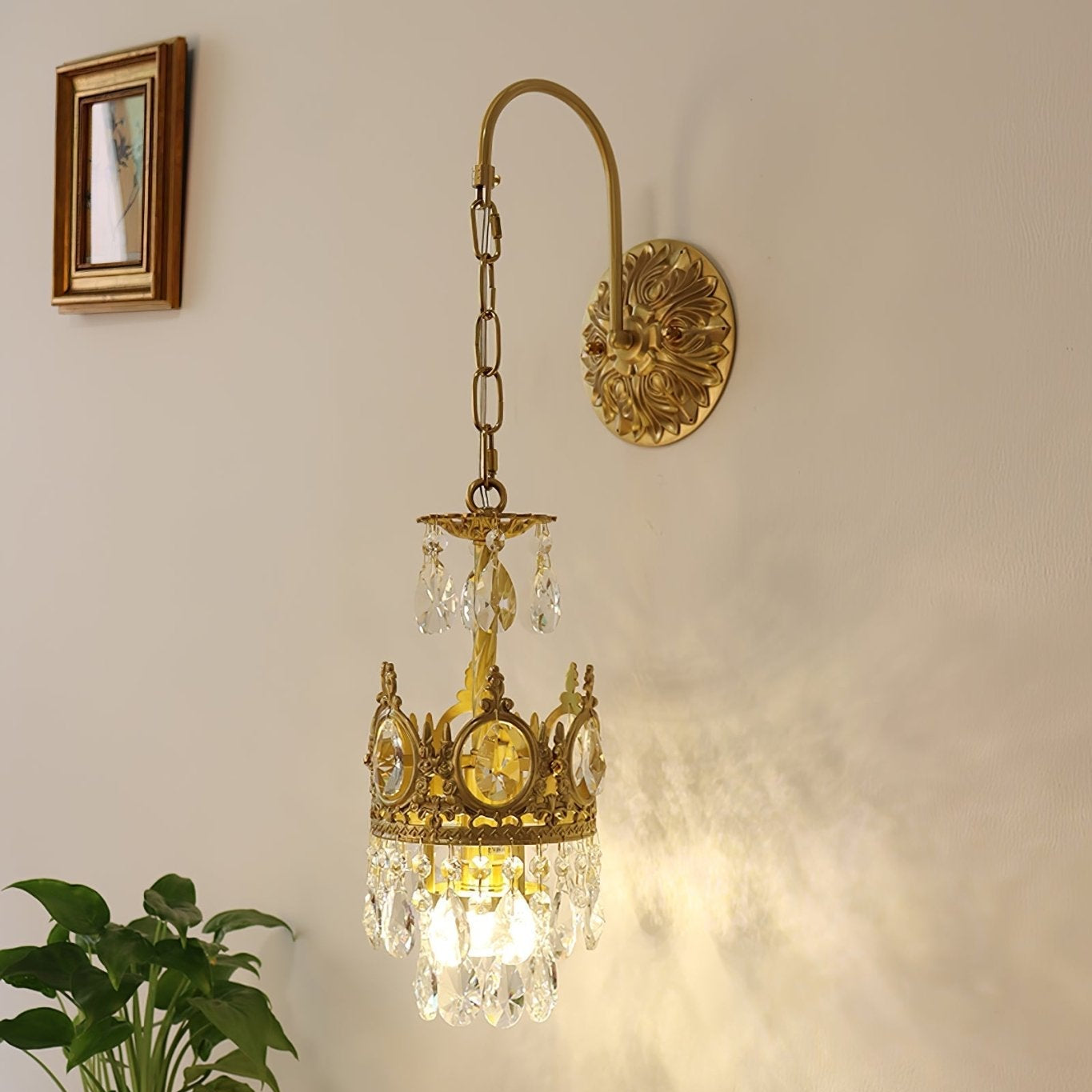Qelin Kristallen Kroon Wandlamp