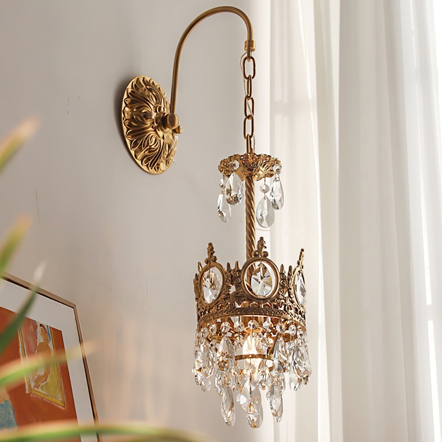 Qelin Kristallen Kroon Wandlamp