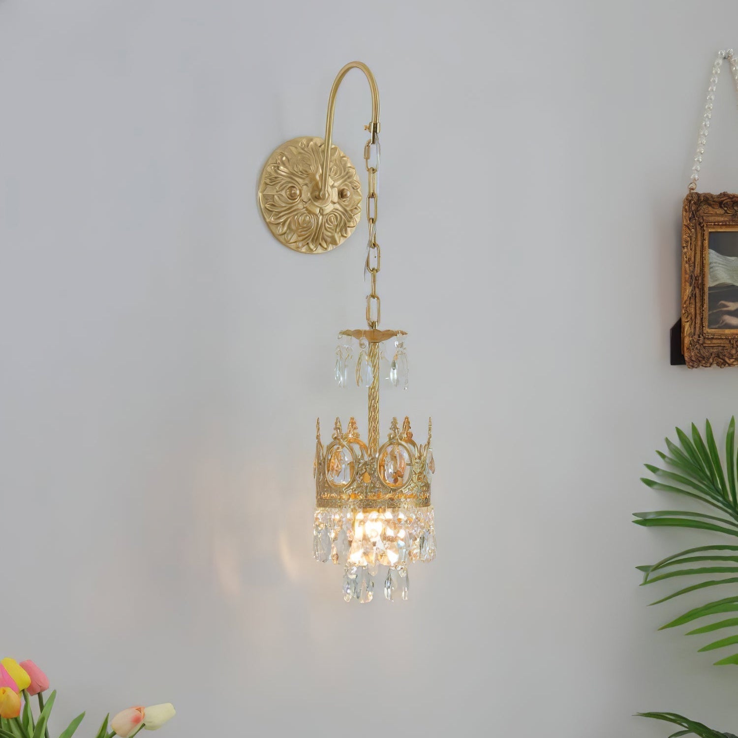 Qelin Kristallen Kroon Wandlamp