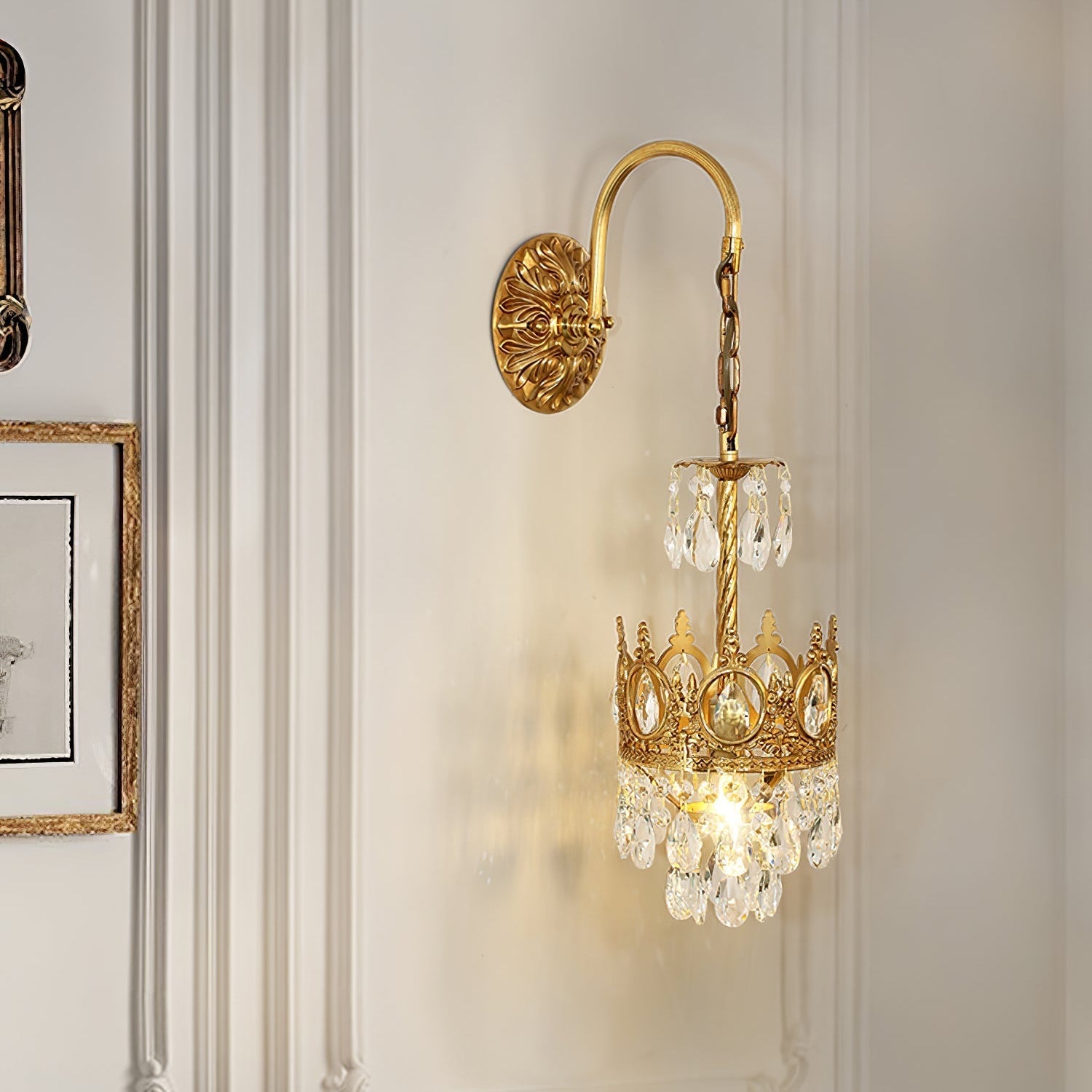 Qelin Kristallen Kroon Wandlamp