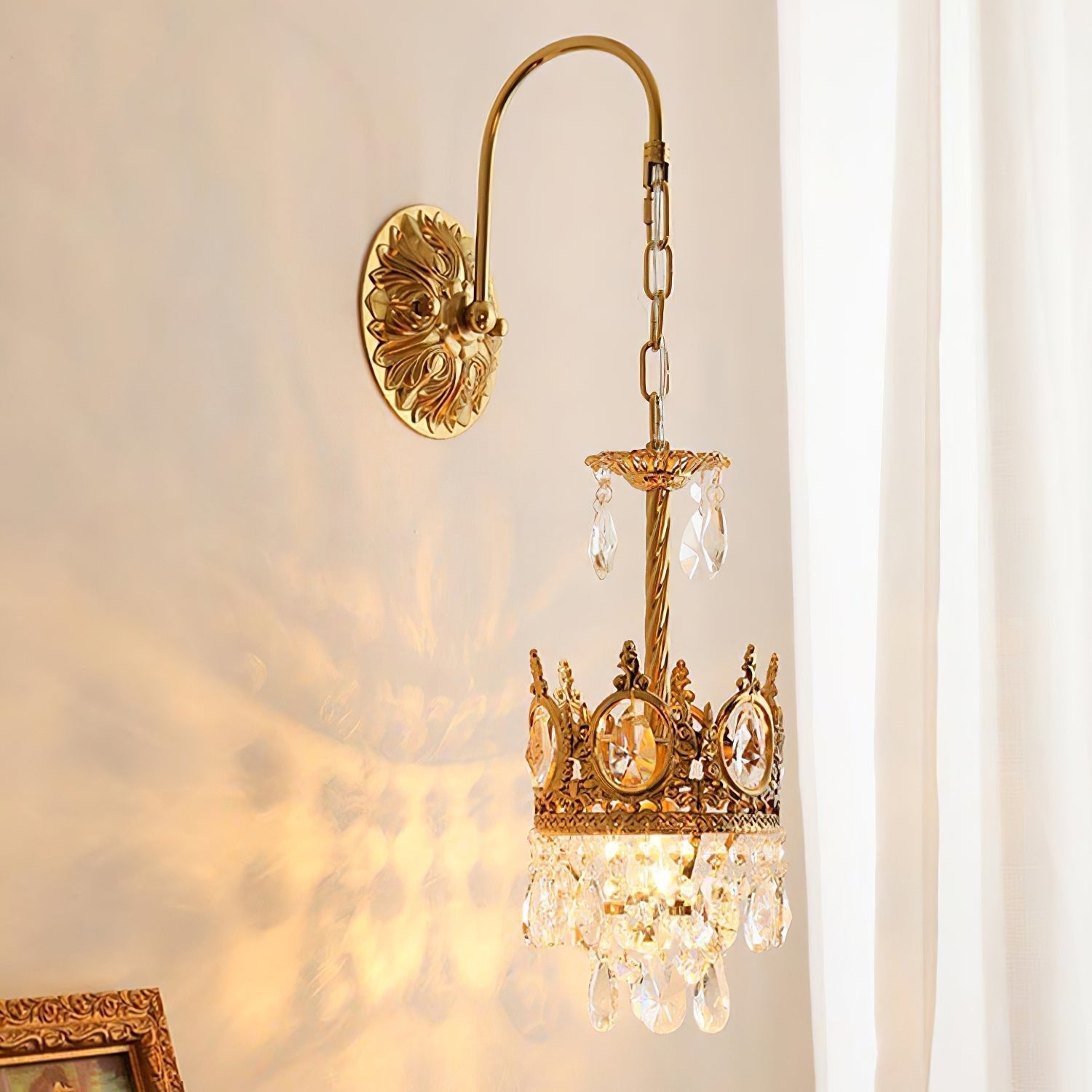 Qelin Kristallen Kroon Wandlamp