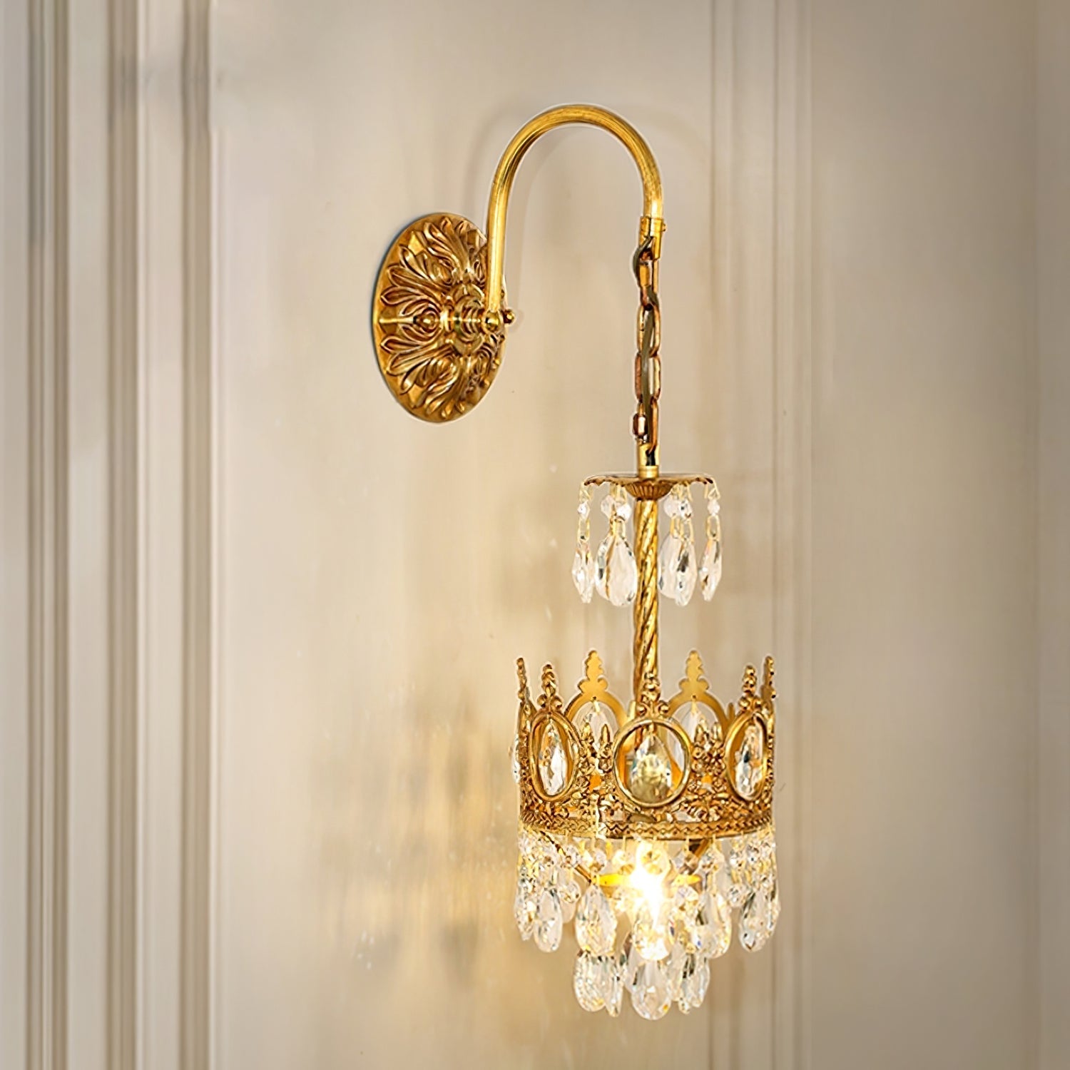 Qelin Kristallen Kroon Wandlamp