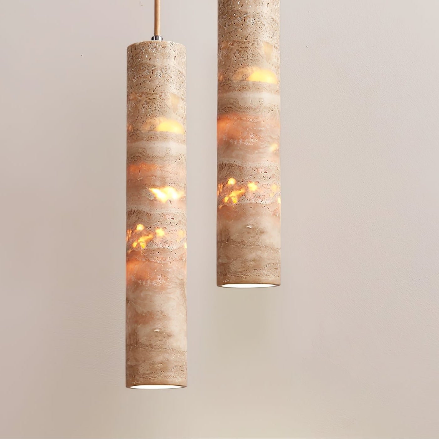 Cylinder Vorm Natuusteen Hanglamp