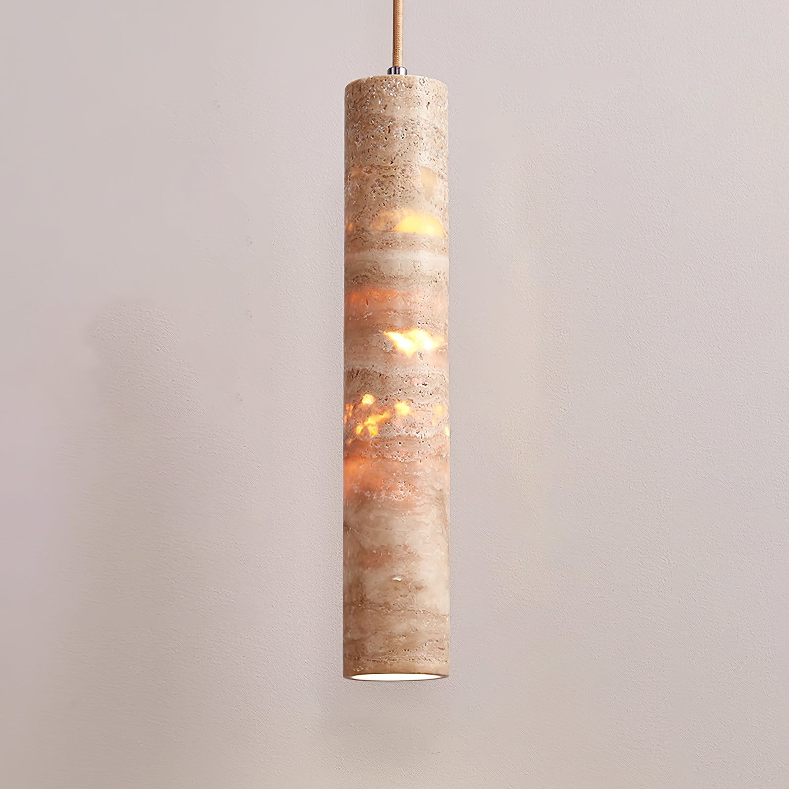 Cylinder Vorm Natuusteen Hanglamp