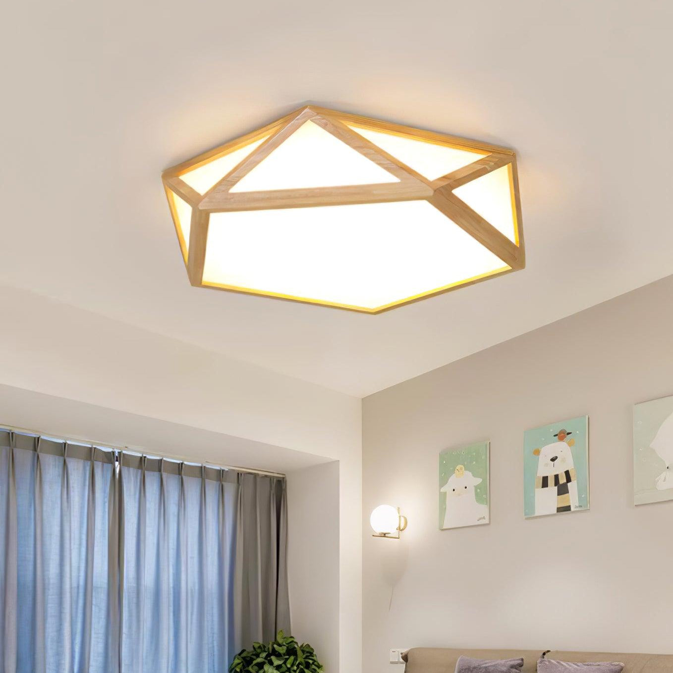 Dooles Houten Plafondlamp