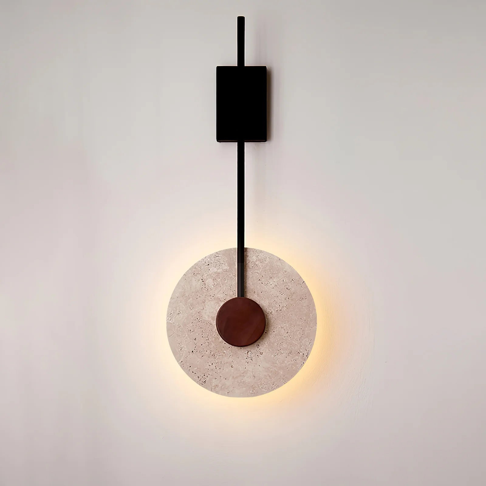 Feo Disc Travertijnen Wandlamp