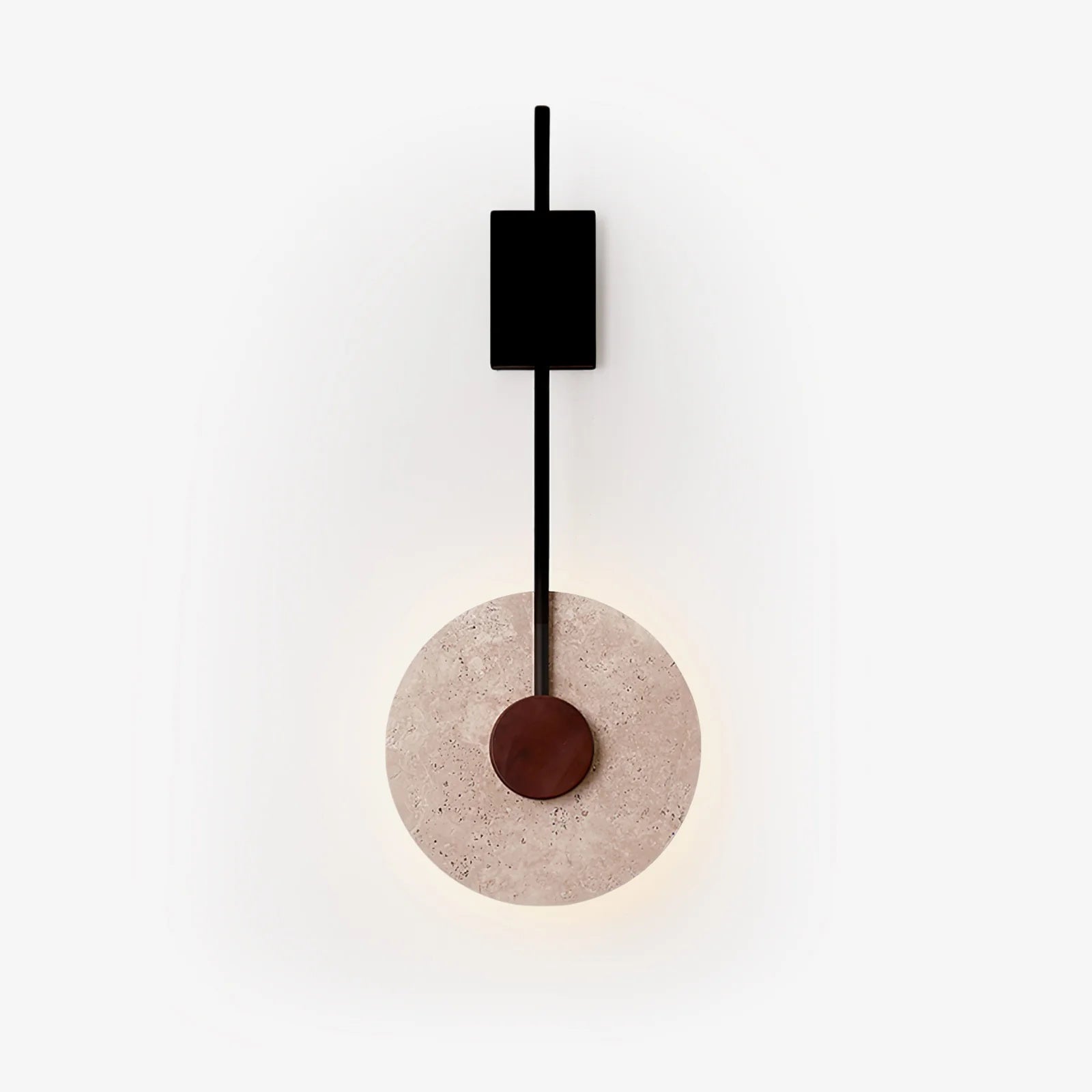 Feo Disc Travertijnen Wandlamp