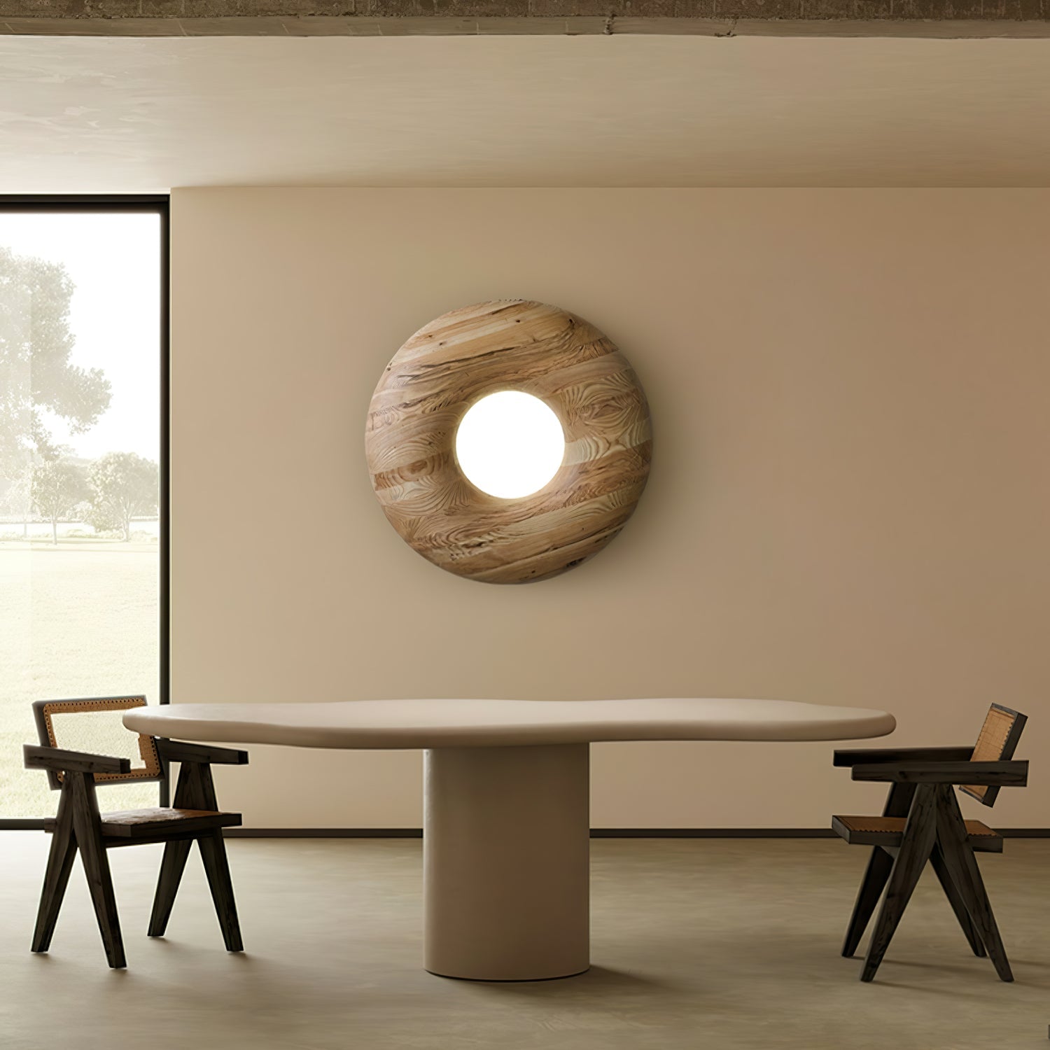 Cyon Houten Donut Plafondlamp