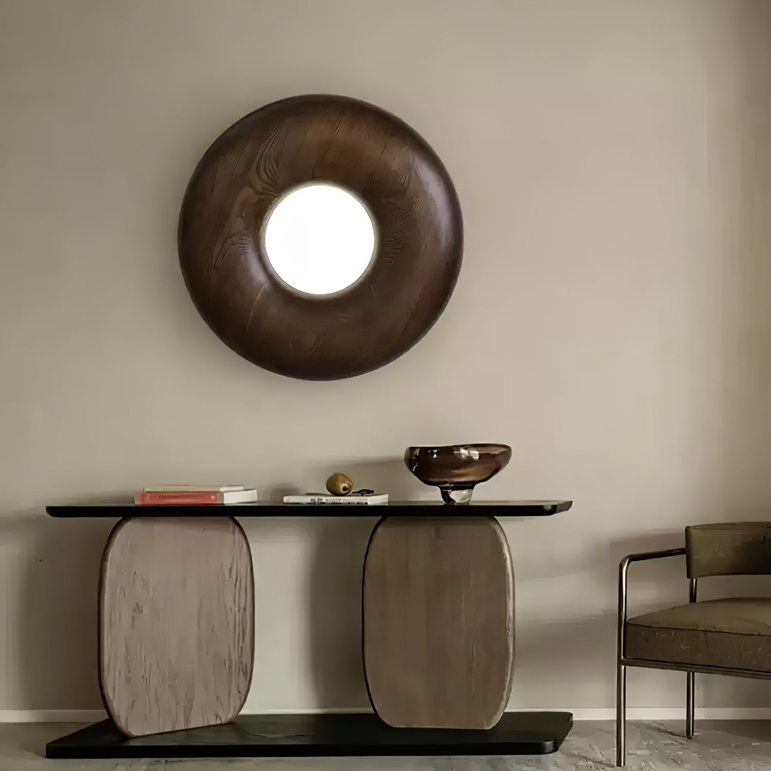Cyon Houten Donut Plafondlamp