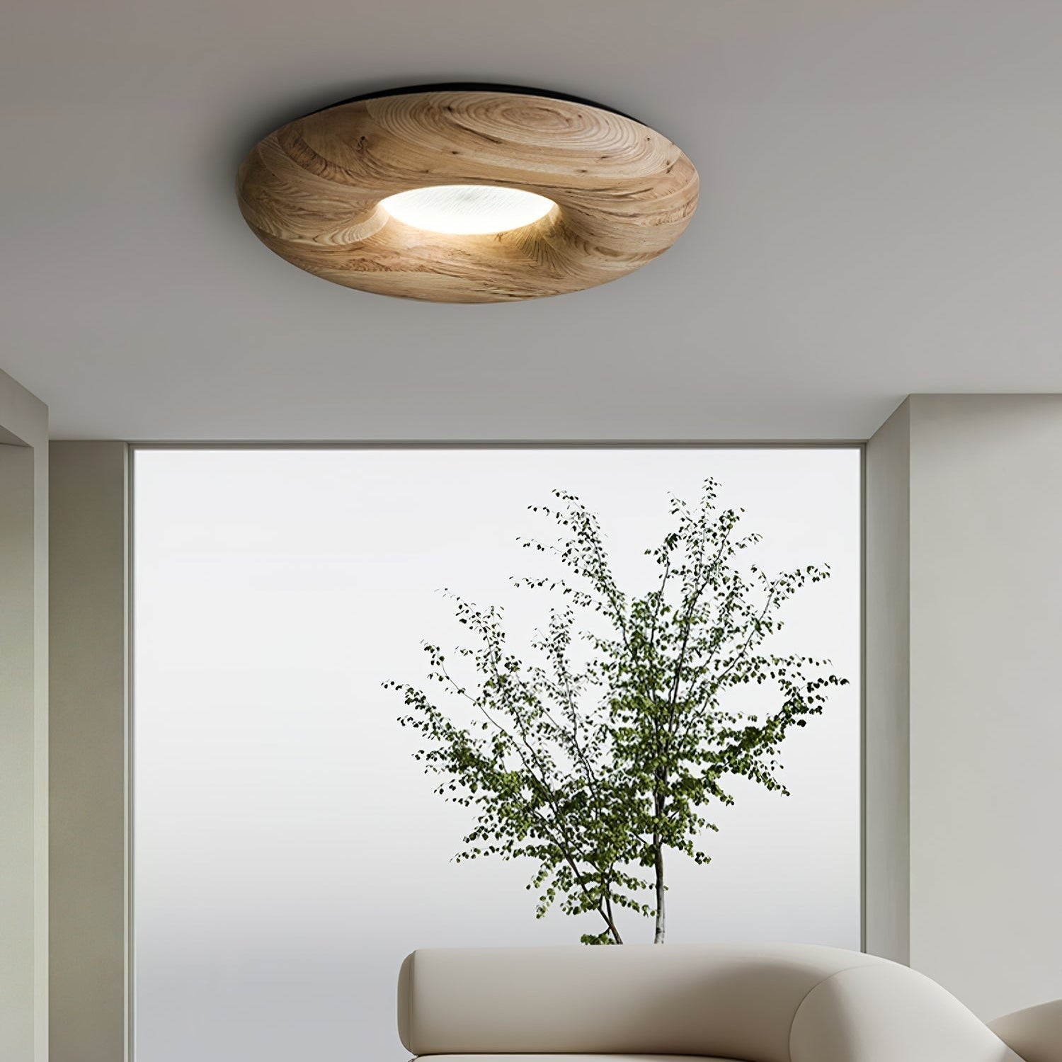 Cyon Houten Donut Plafondlamp