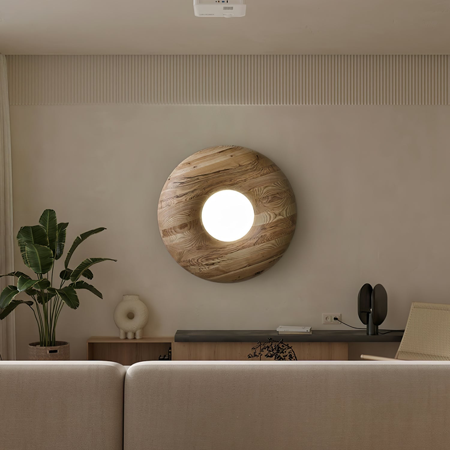 Cyon Houten Donut Plafondlamp