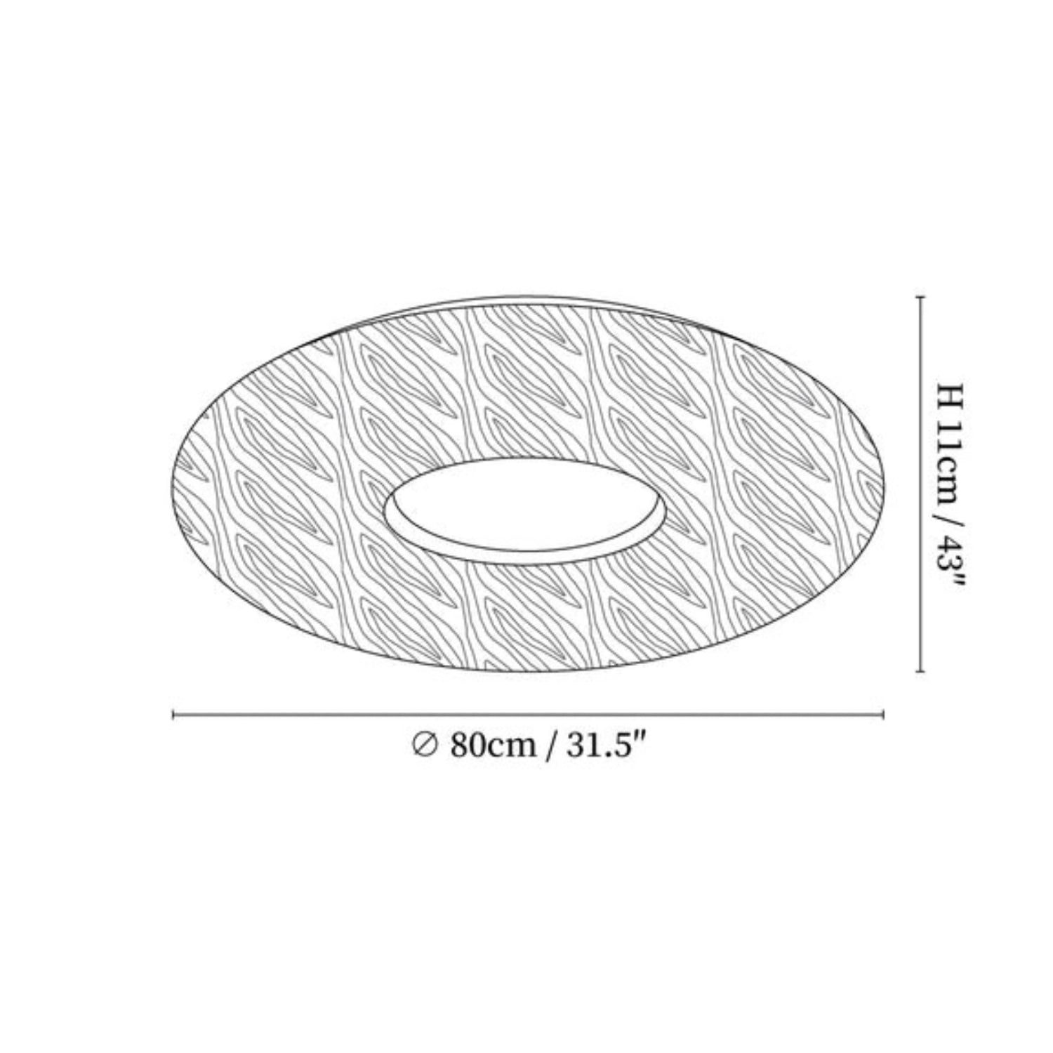 Cyon Houten Donut Plafondlamp