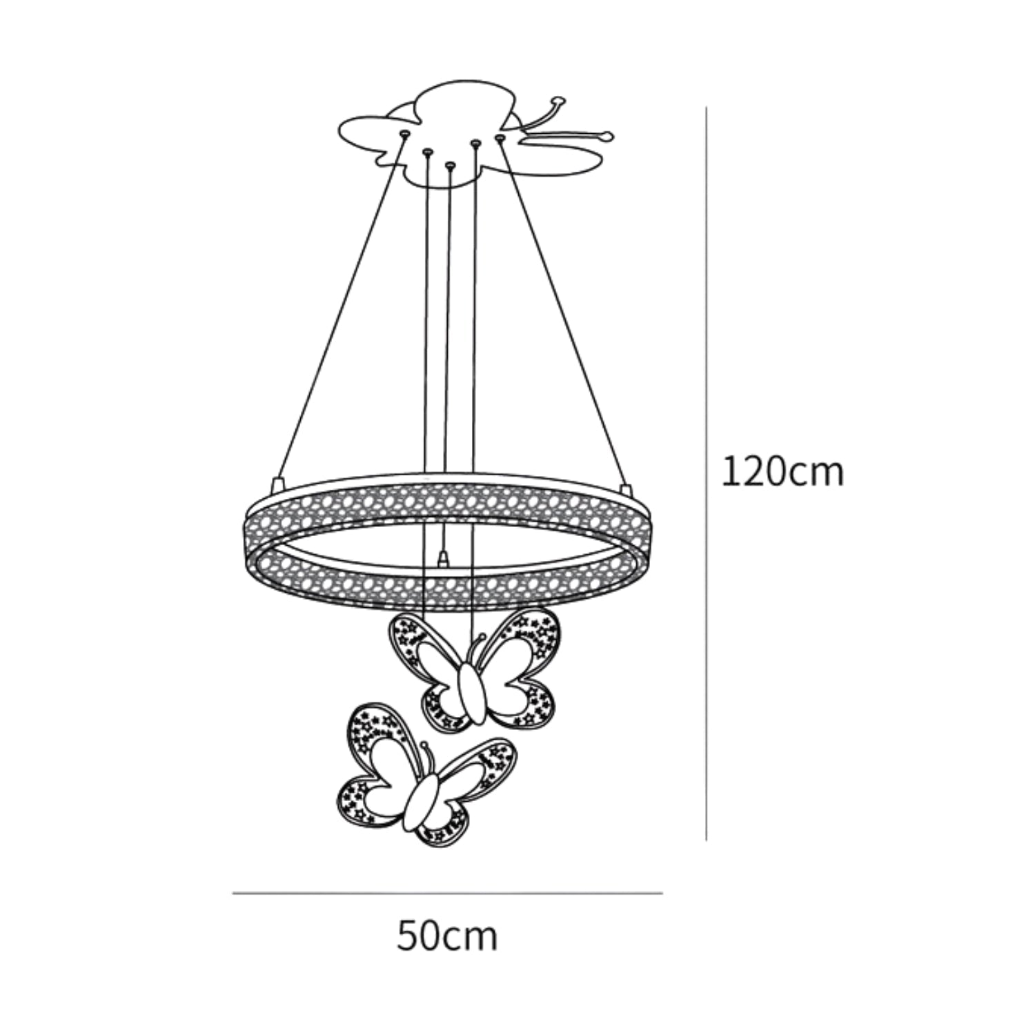 Kleurrijke Vlinder Kinderkamer Hanglamp
