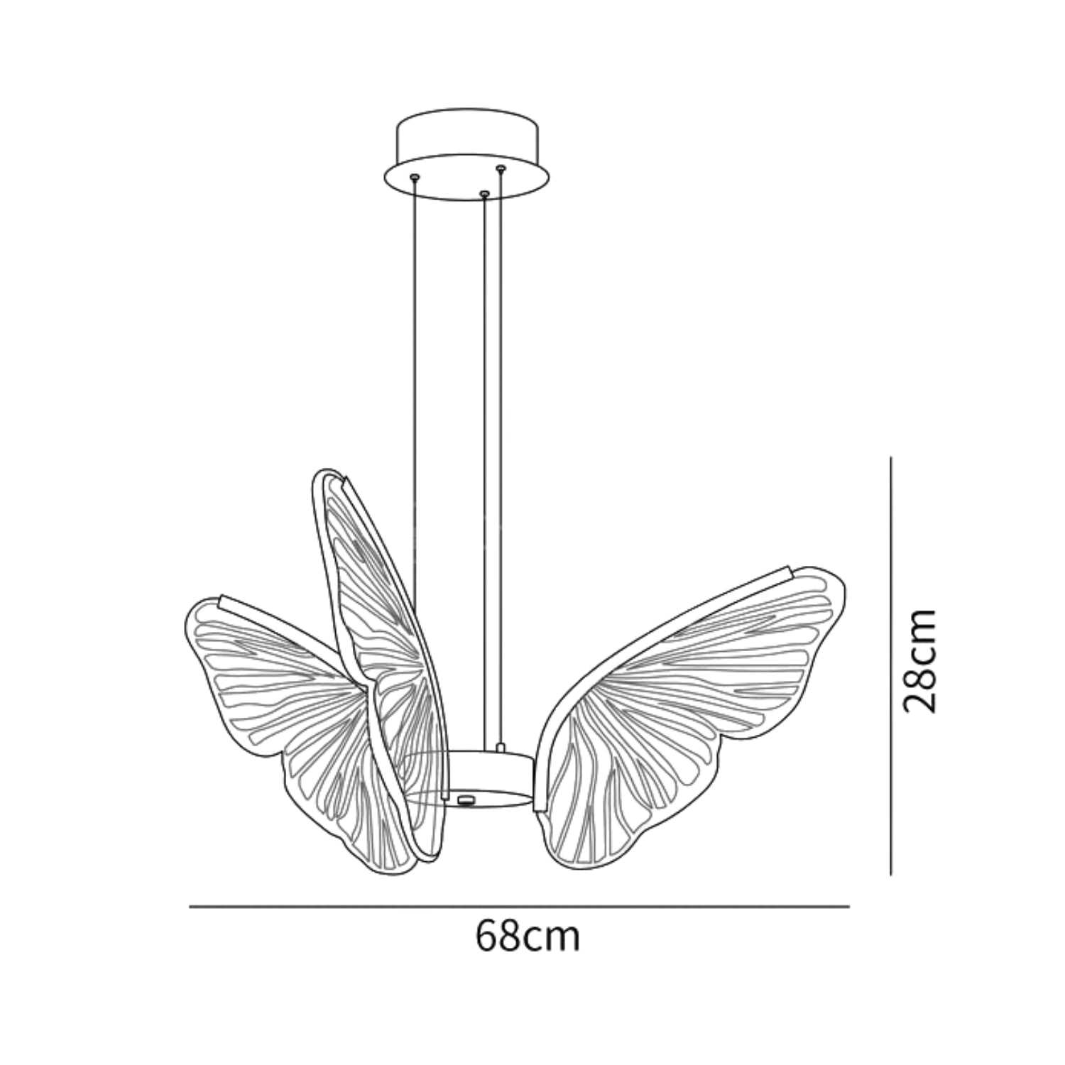 Sely Multi Vlinders Hanglamp