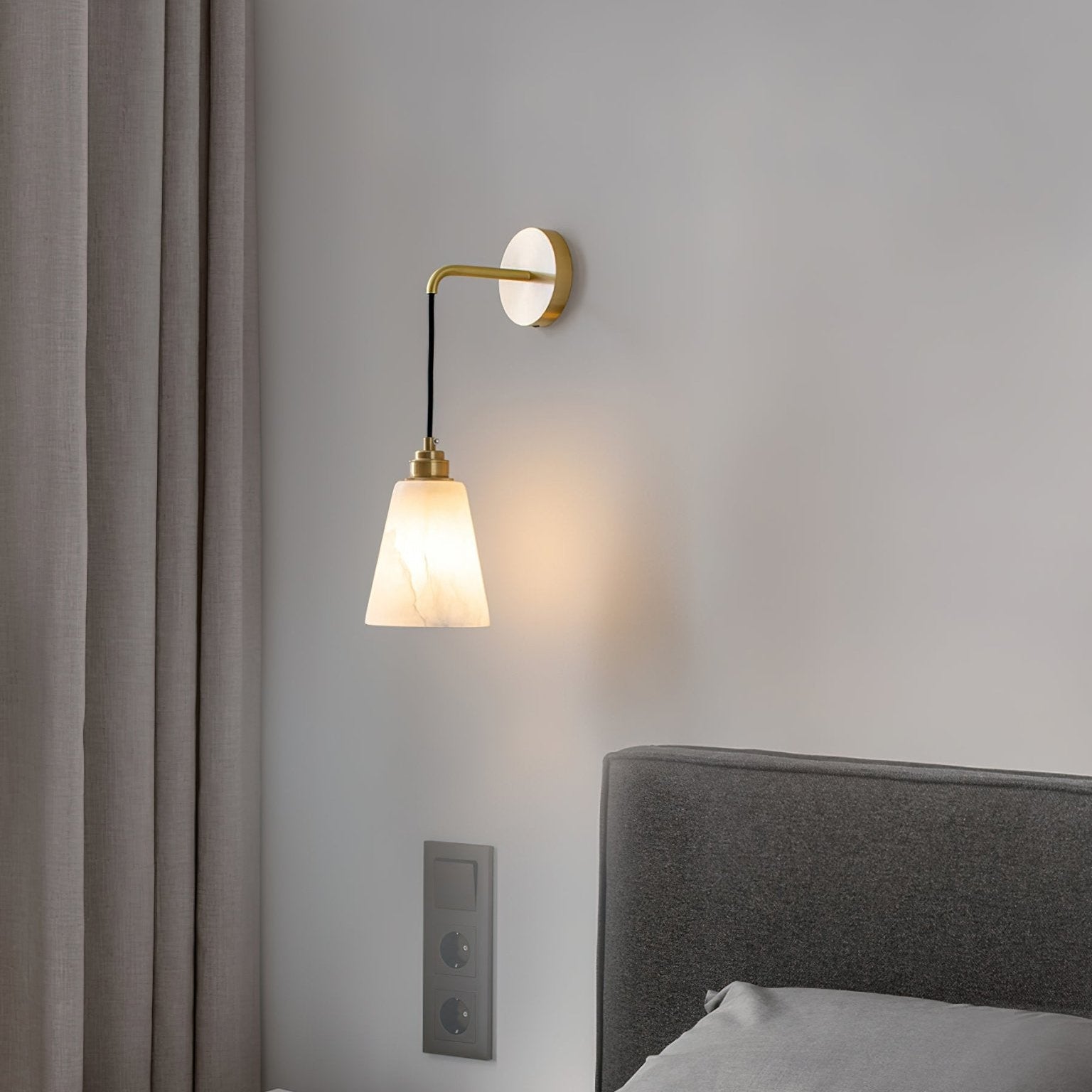 Cublen Hangende Albasten Wandlamp