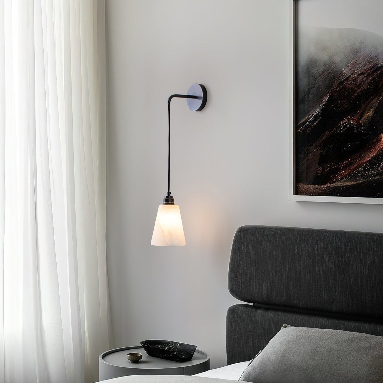 Cublen Hangende Albasten Wandlamp