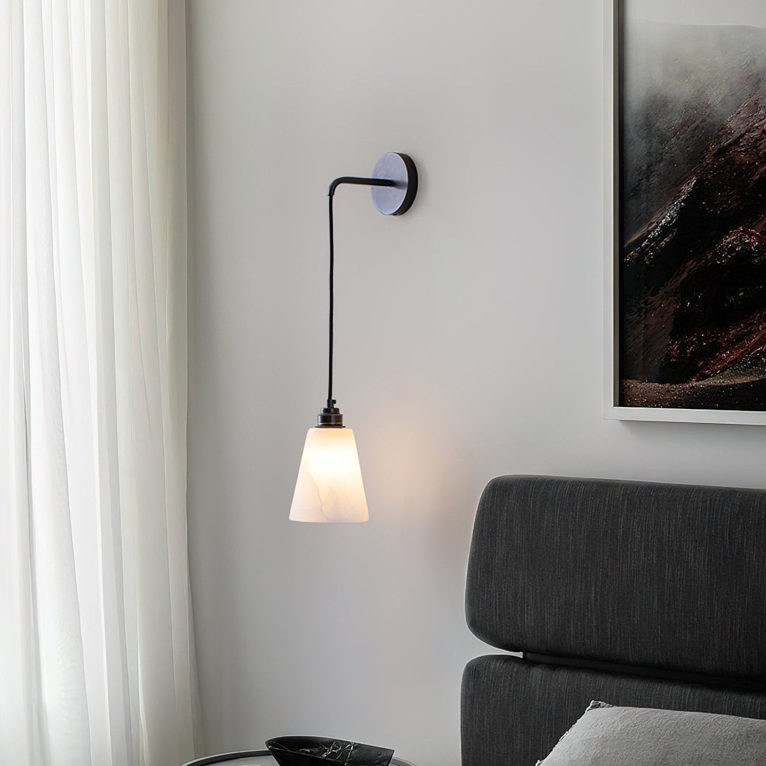 Cublen Hangende Albasten Wandlamp