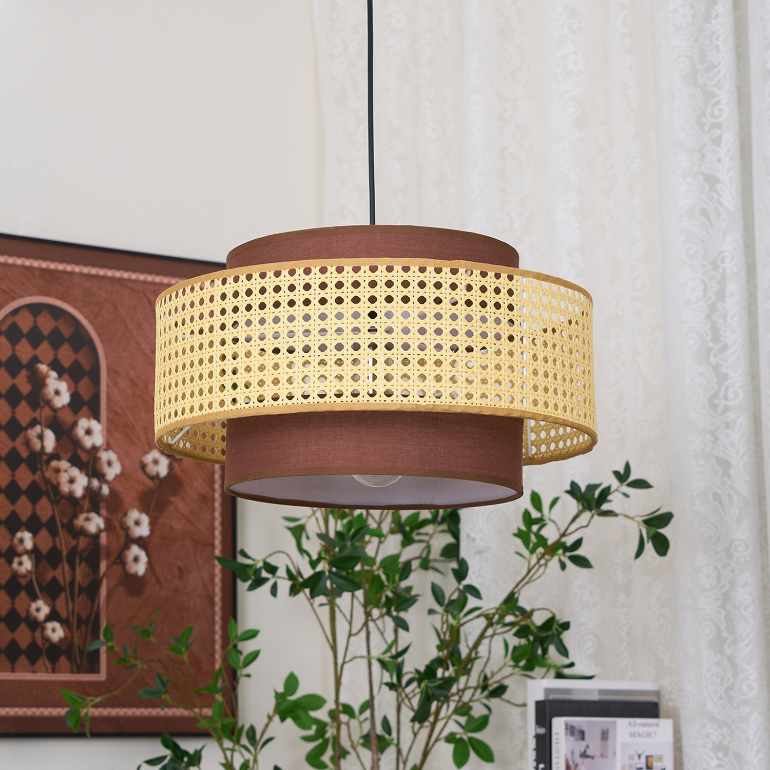 Delurso Japandi Stijl Hanglamp