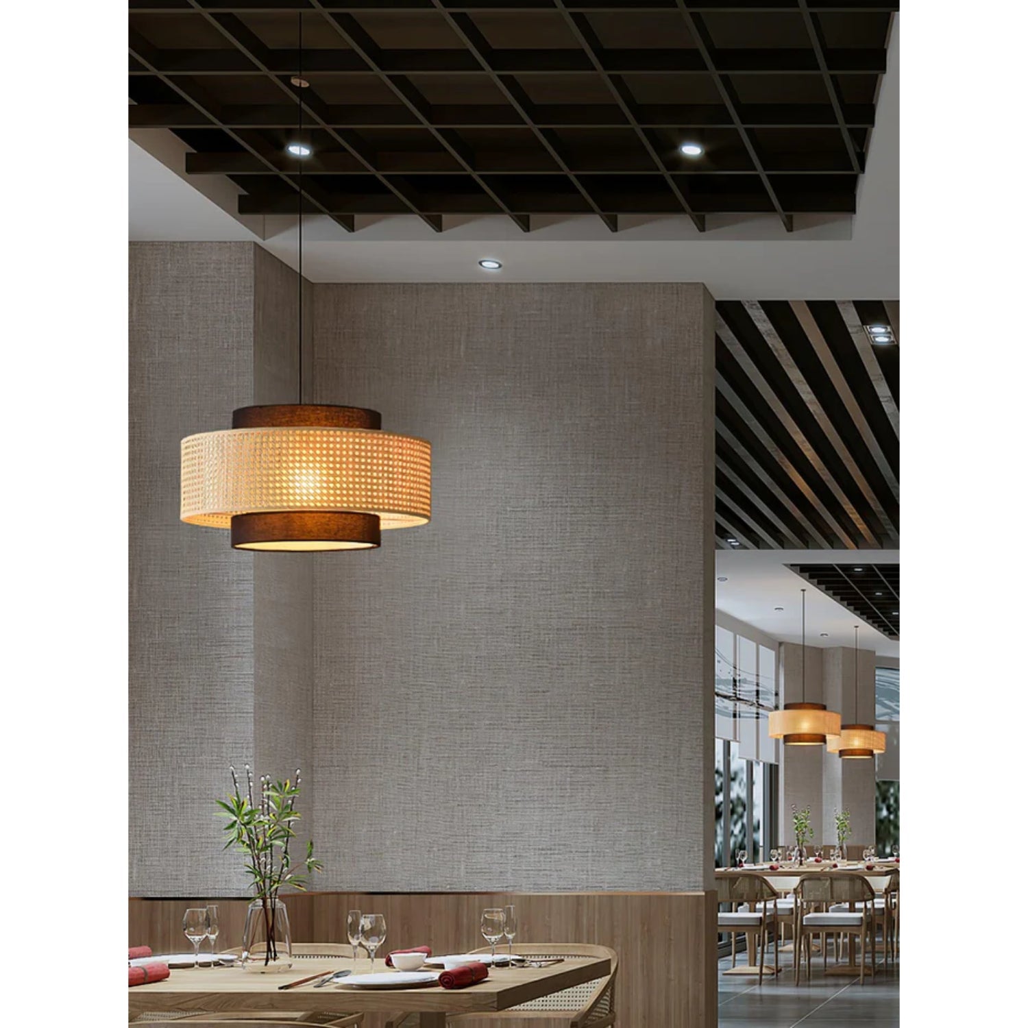 Delurso Japandi Stijl Hanglamp