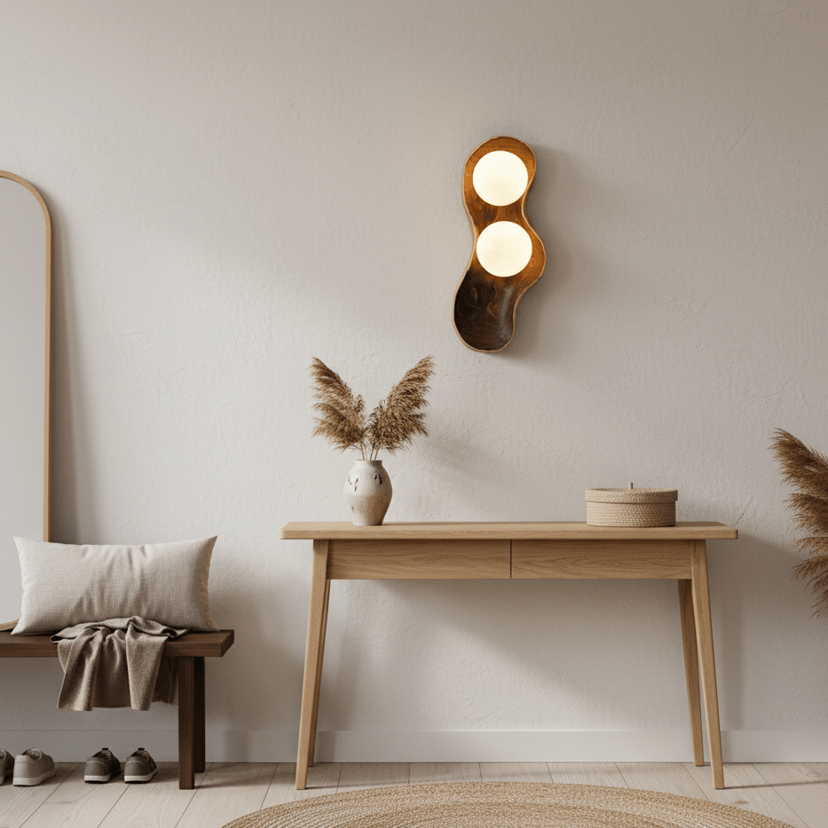 Hescio Houten Wandlamp