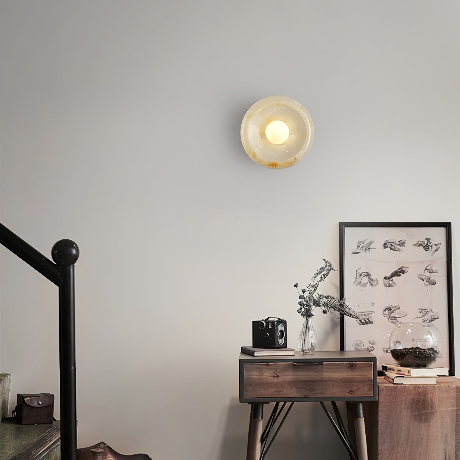 Jeda Marmeren Wandlamp