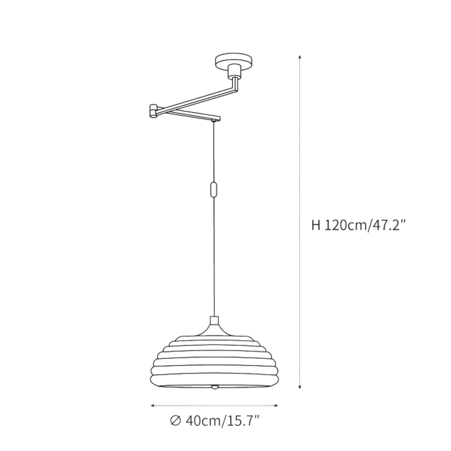 Setumo Swing Arm Hanglamp