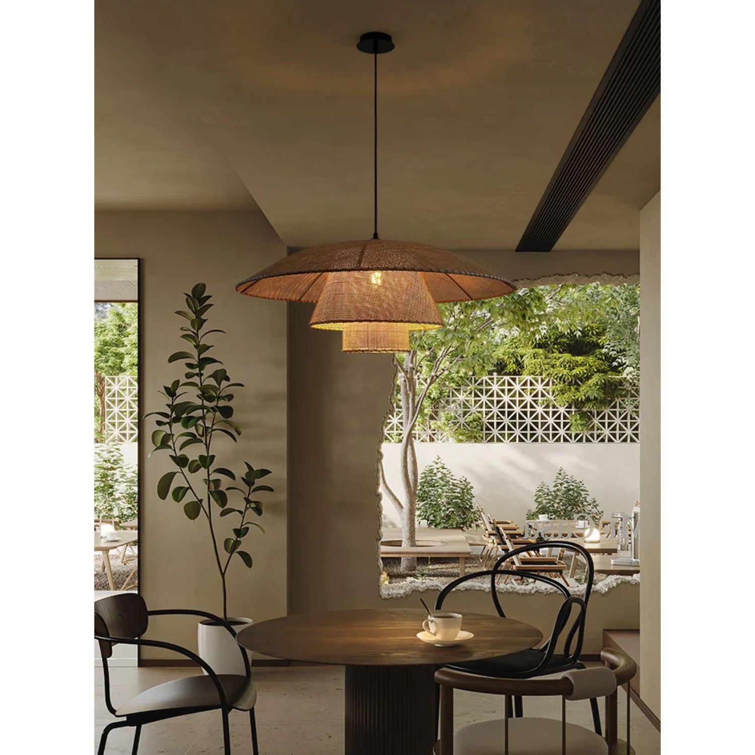 Hataze Japandi Stijl Hanglamp