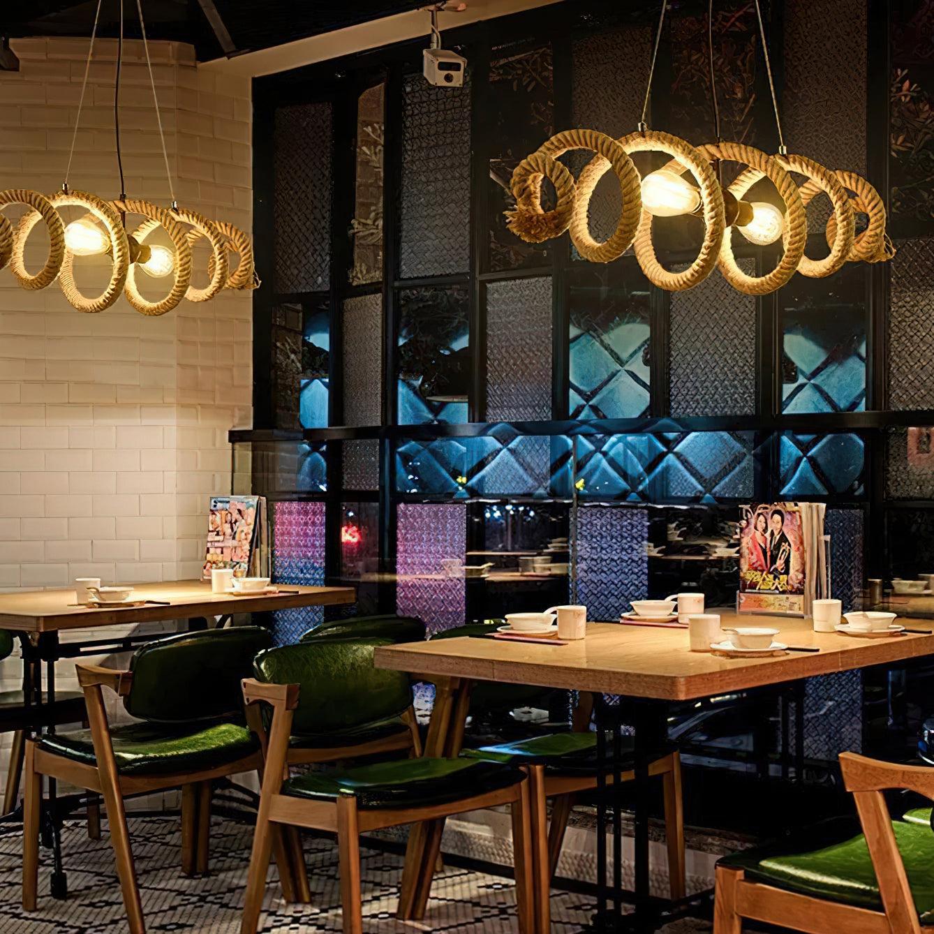 Cirkelvorm Henneptouw Hanglamp