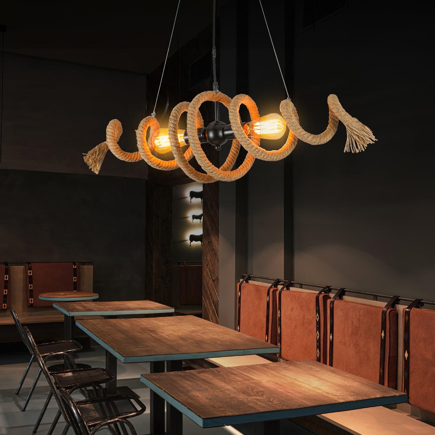 Cirkelvorm Henneptouw Hanglamp